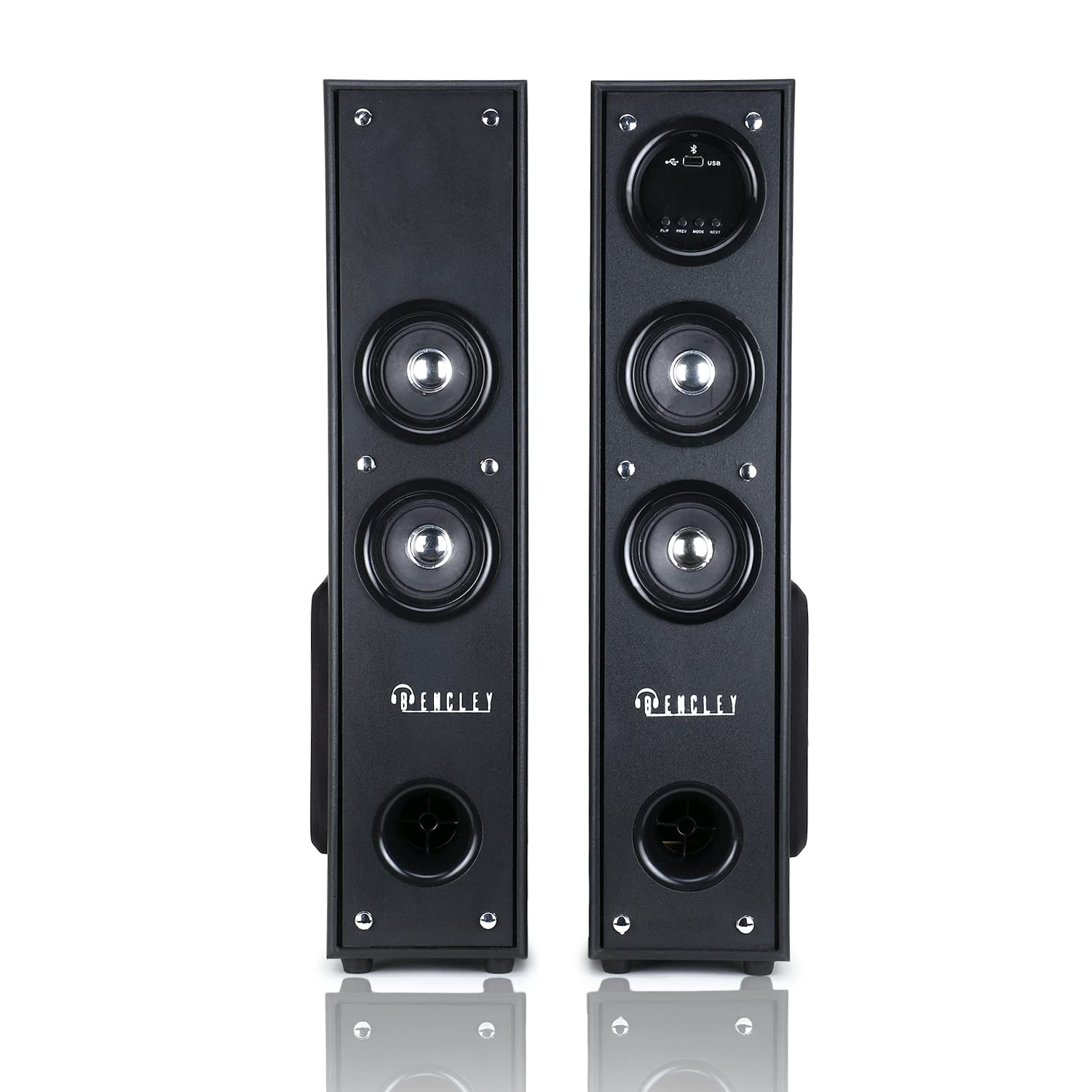 BENCLEY 64cm Height Double Tower Bluetooth Multimedia Home Theater Speakers with FM and Pen Drive Support - Image 3