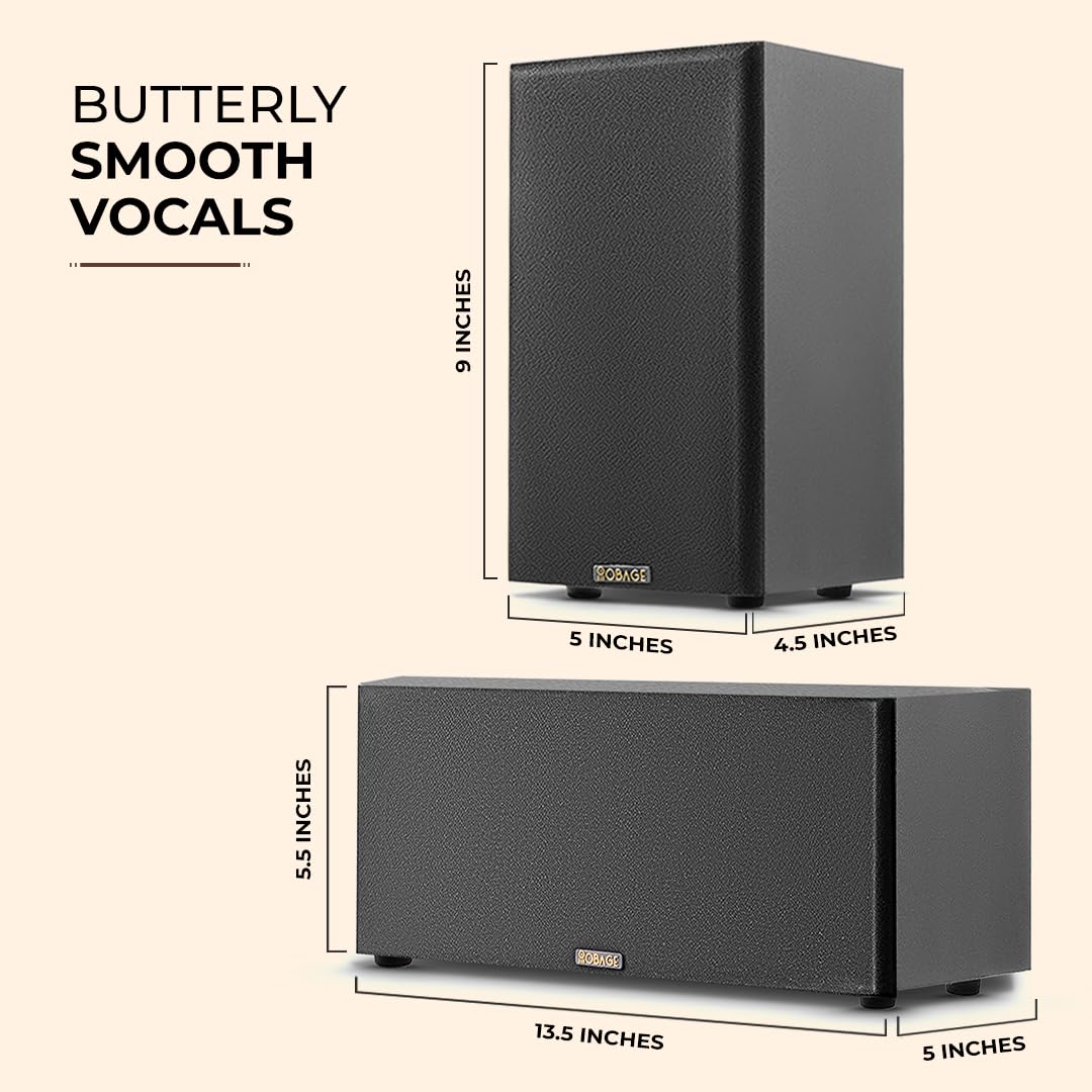 OBAGE New 5.1 CH Home Theater System 200W, 8" Subwoofer, BT v5.3, HDMI ARC, Dark Black - Image 7