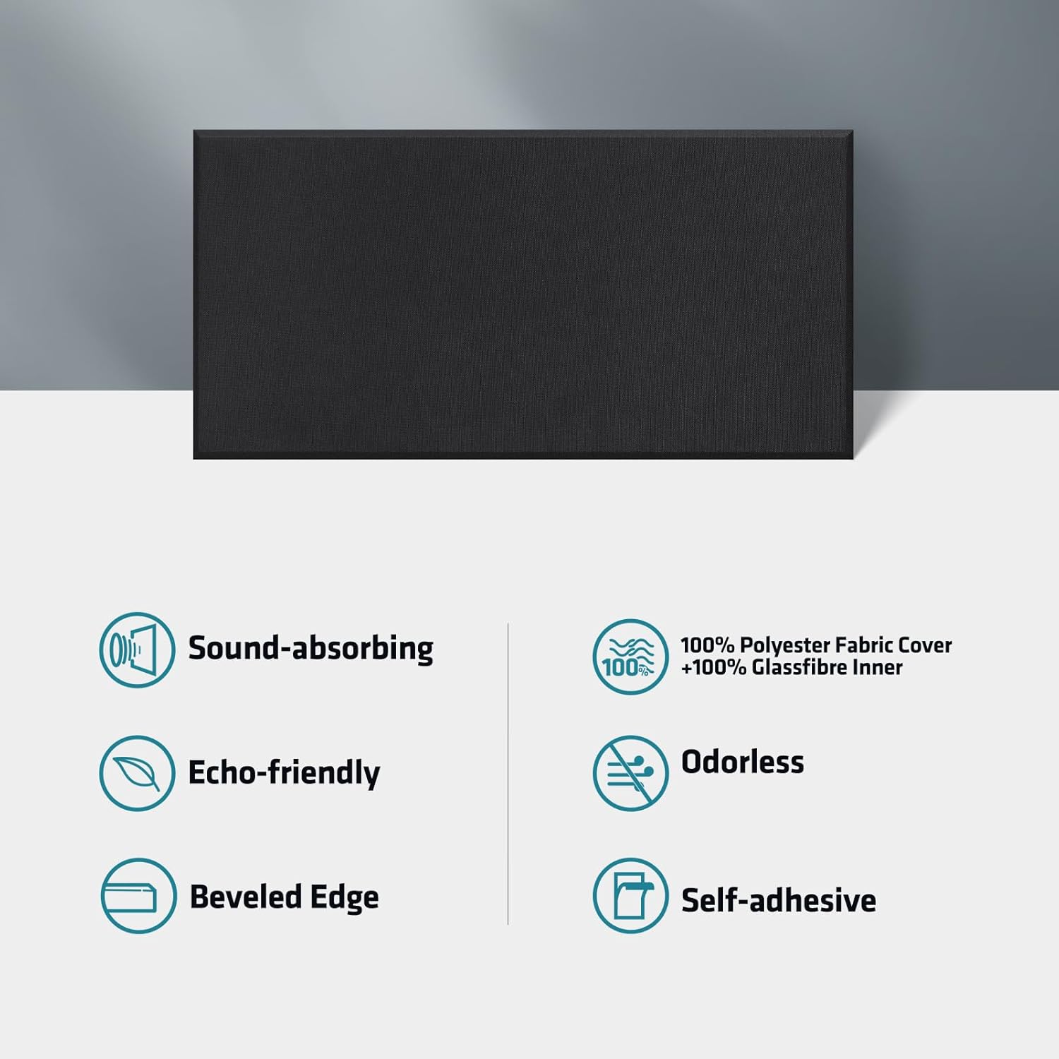 UMIACOUSTICS 2 Inch Thick Fiberglass Soundproof Wall Panels, 23.6x11.8 Deep Black, 4 Piece Set - Image 5
