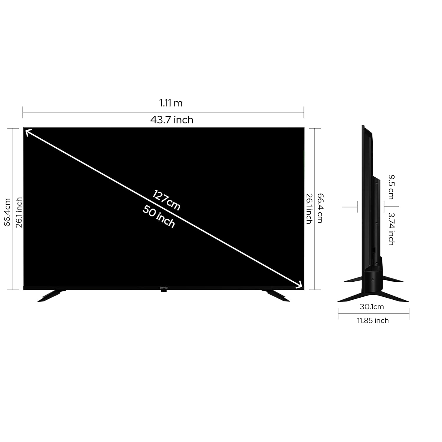 Lumio Vision 7 50-inch 4K Ultra-HD Smart QLED Google TV FTW2-ADSG - Image 6