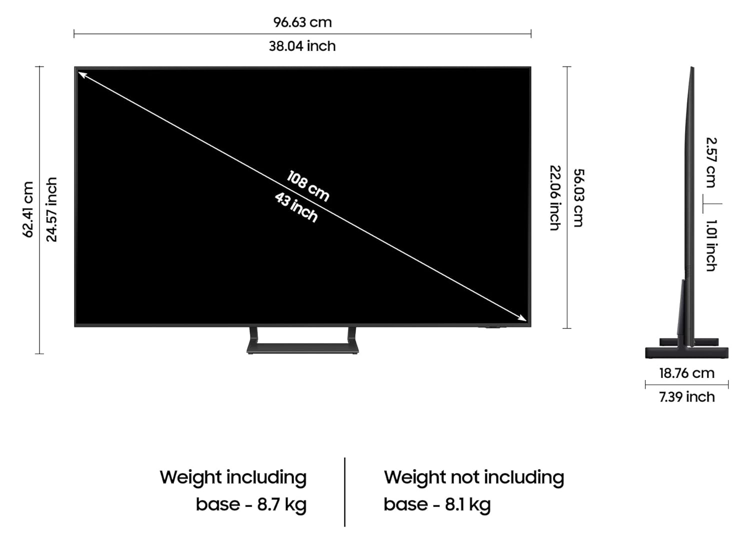 Samsung 43 Inch 4K Ultra HD Smart LED TV UA43CU8570ULXL Titan Grey - Image 5