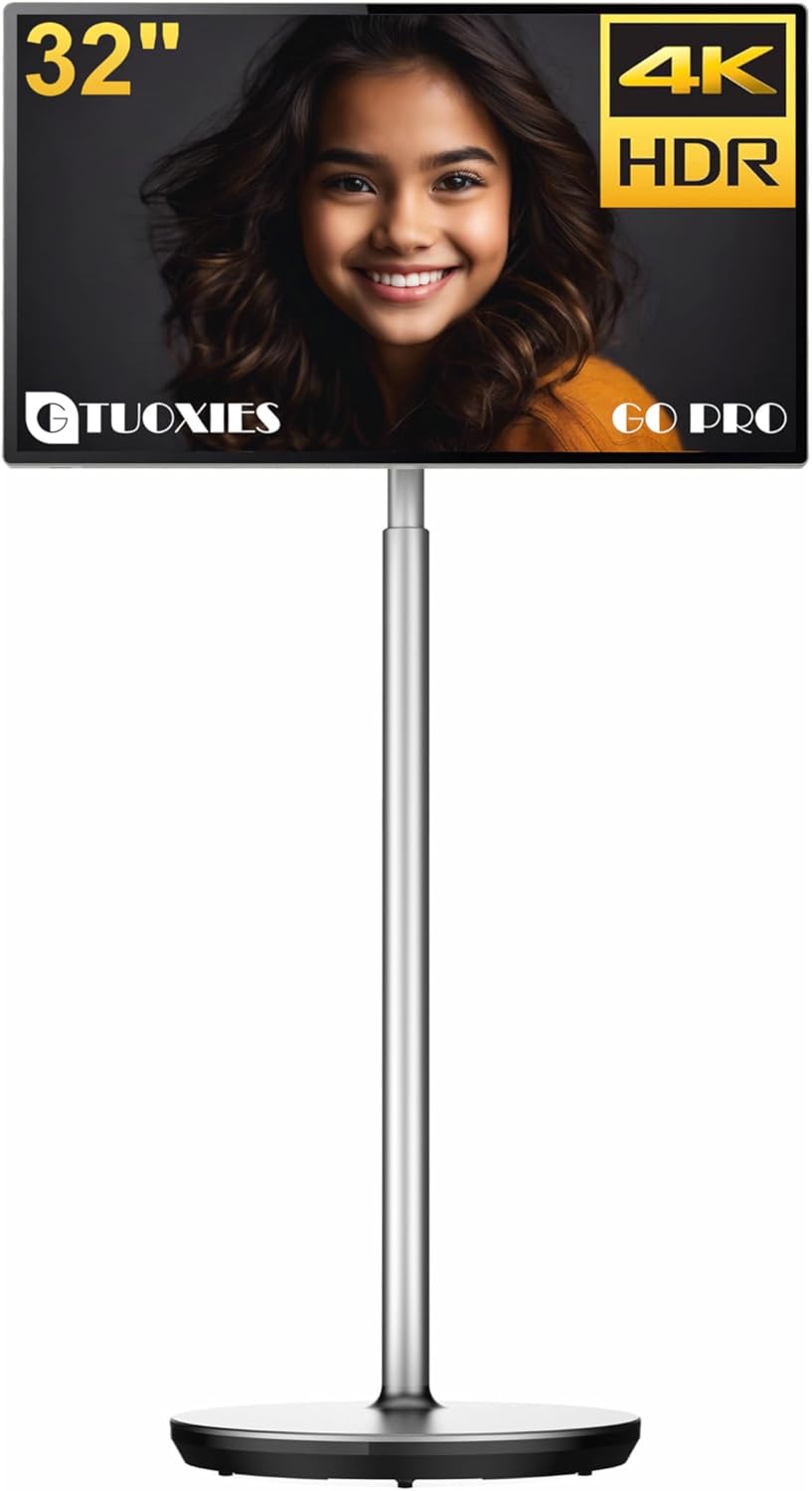 32 Inch Portable UHD 4K Touch Screen Smart TV Monitor with Built-in Battery and Wireless Stereo Speakers - Image 2