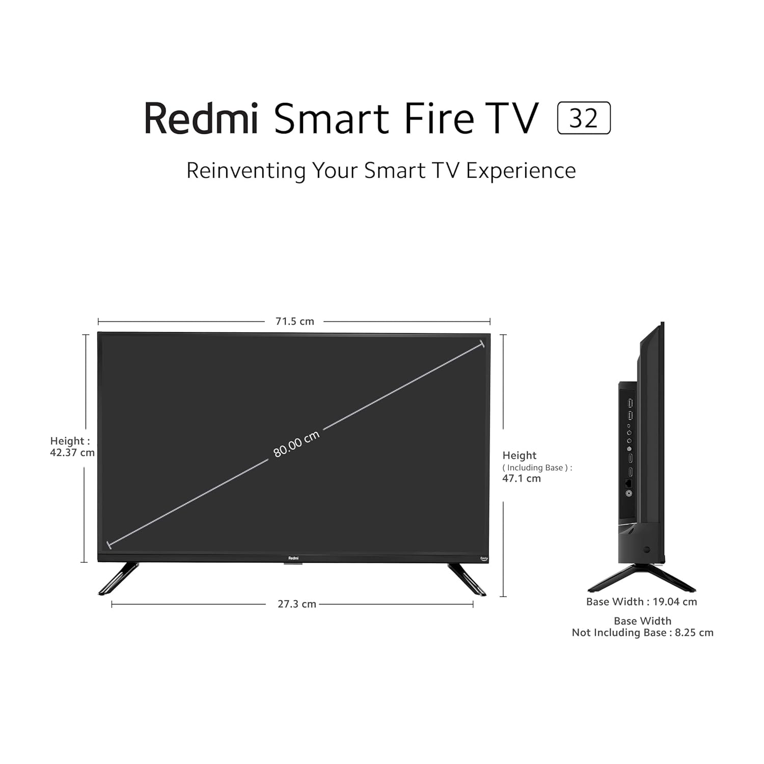 Redmi 32 Inch HD Ready Smart LED Fire TV L32R8-FVIN Black 80cm - Image 5