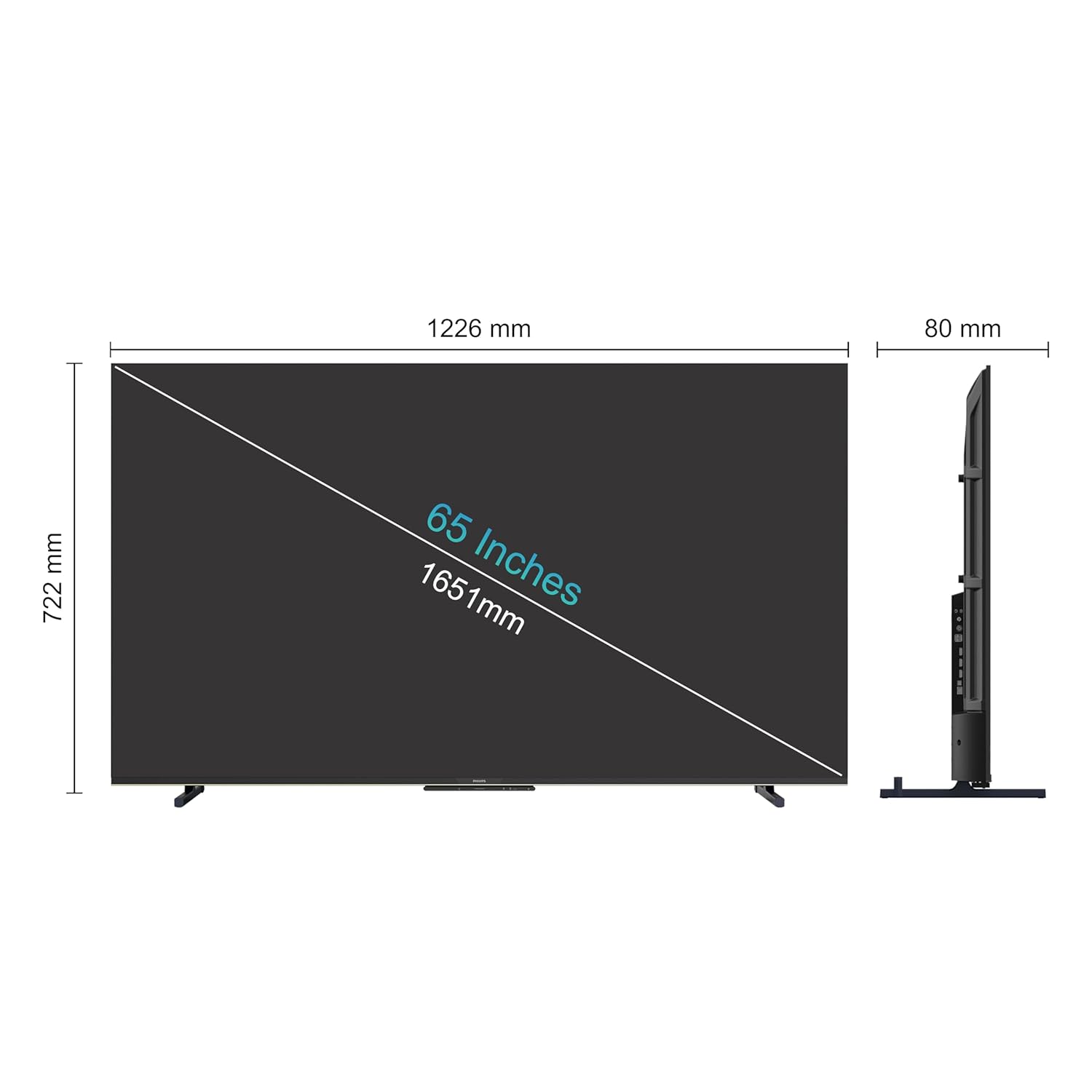 Philips Lumina Series 65 Inch 4K UHD Smart QLED Google TV 65PQT8100 - Image 6