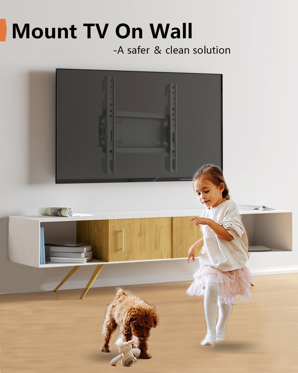 Nuyoah 14-43 Inch Low Profile TV Wall Mount, 55LBS Capacity, Max VESA 200x200mm - Image 5