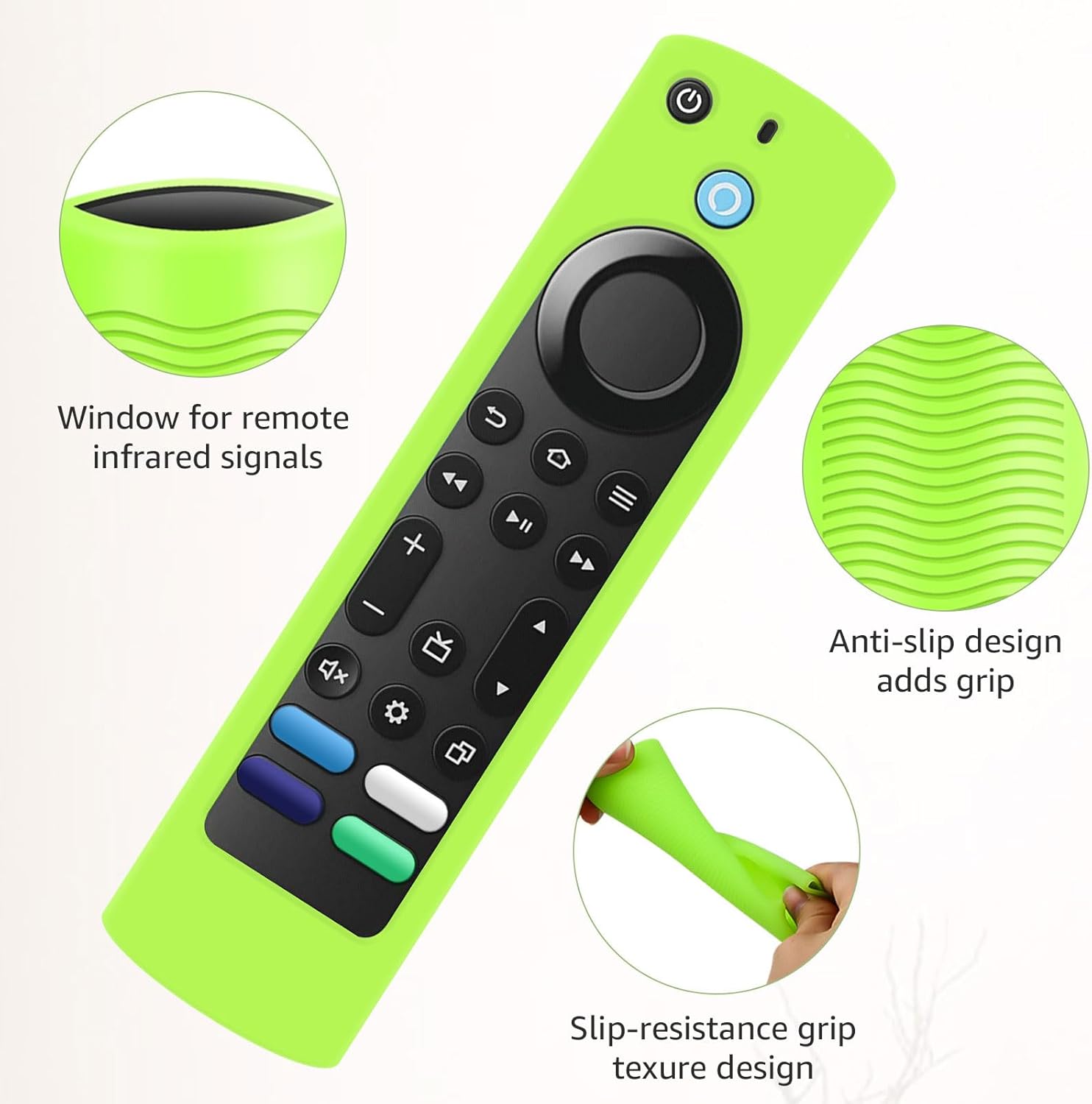 2 Pack Glow in Dark Silicone Replacement Remote Covers for Toshiba and Insignia Fire TV Remotes - Image 6