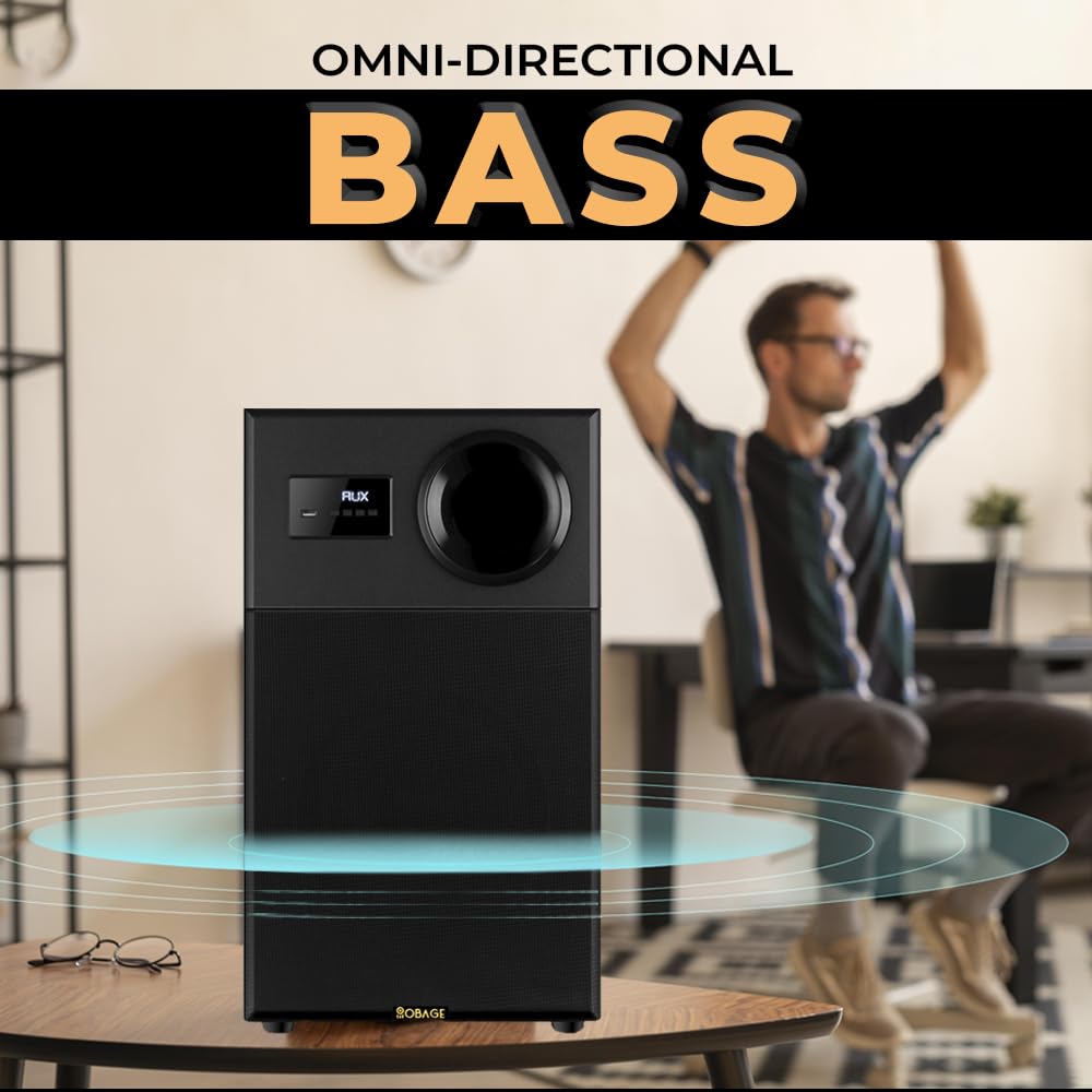 OBAGE 350W Peak Output 2.1 Home Theatre System with Powered Subwoofer, HDMI ARC, Bluetooth V5.3 - Image 3
