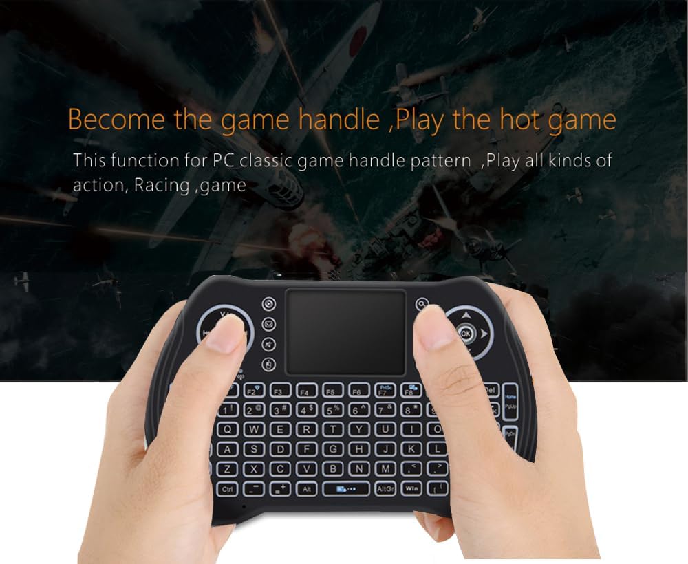 Backlit Mini Wireless Keyboard with Touchpad Mouse Combo 2.4G for PC, Xbox, PS3, TV Box, and Raspberry Pi - Image 5
