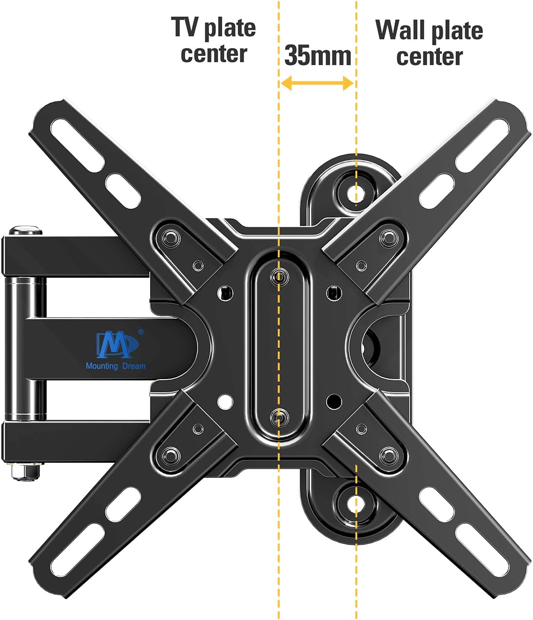 Mounting Dream Full Motion TV Wall Mount Bracket for 13-42 Inch TVs, Swivel Tilt Articulating Arm, 50 lbs Capacity - Image 7