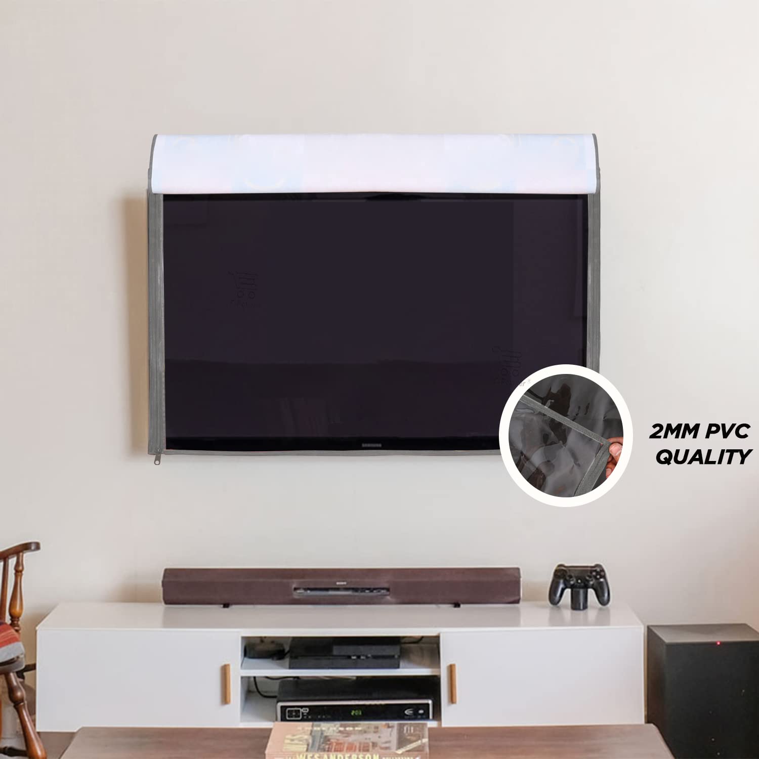 32 Inch Transparent LCD/LED TV Protector Cover Black Durable Zipper Enclosure - Image 2