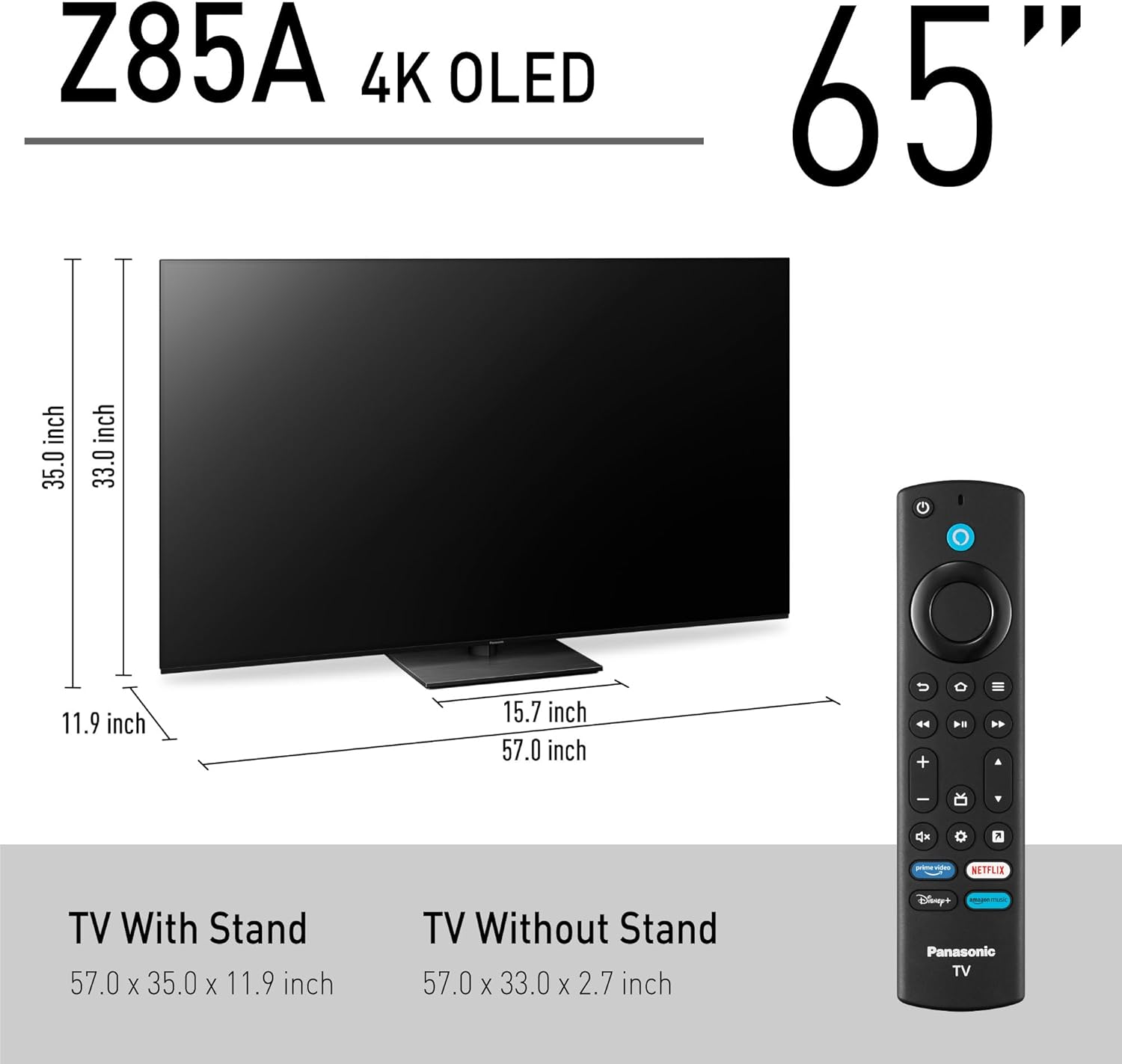 Panasonic 65-inch OLED 4K Smart Fire TV Dolby Vision HDR10+ Adaptive 120Hz - 2024 Model 65Z85AP - Image 3