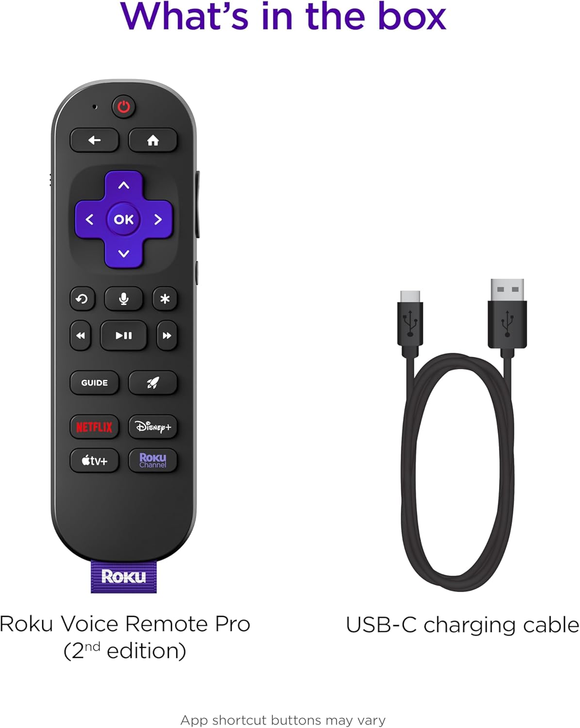 Rechargeable Roku Voice Remote Pro 2nd Edition with Backlit Buttons and Lost Remote Finder - Image 4