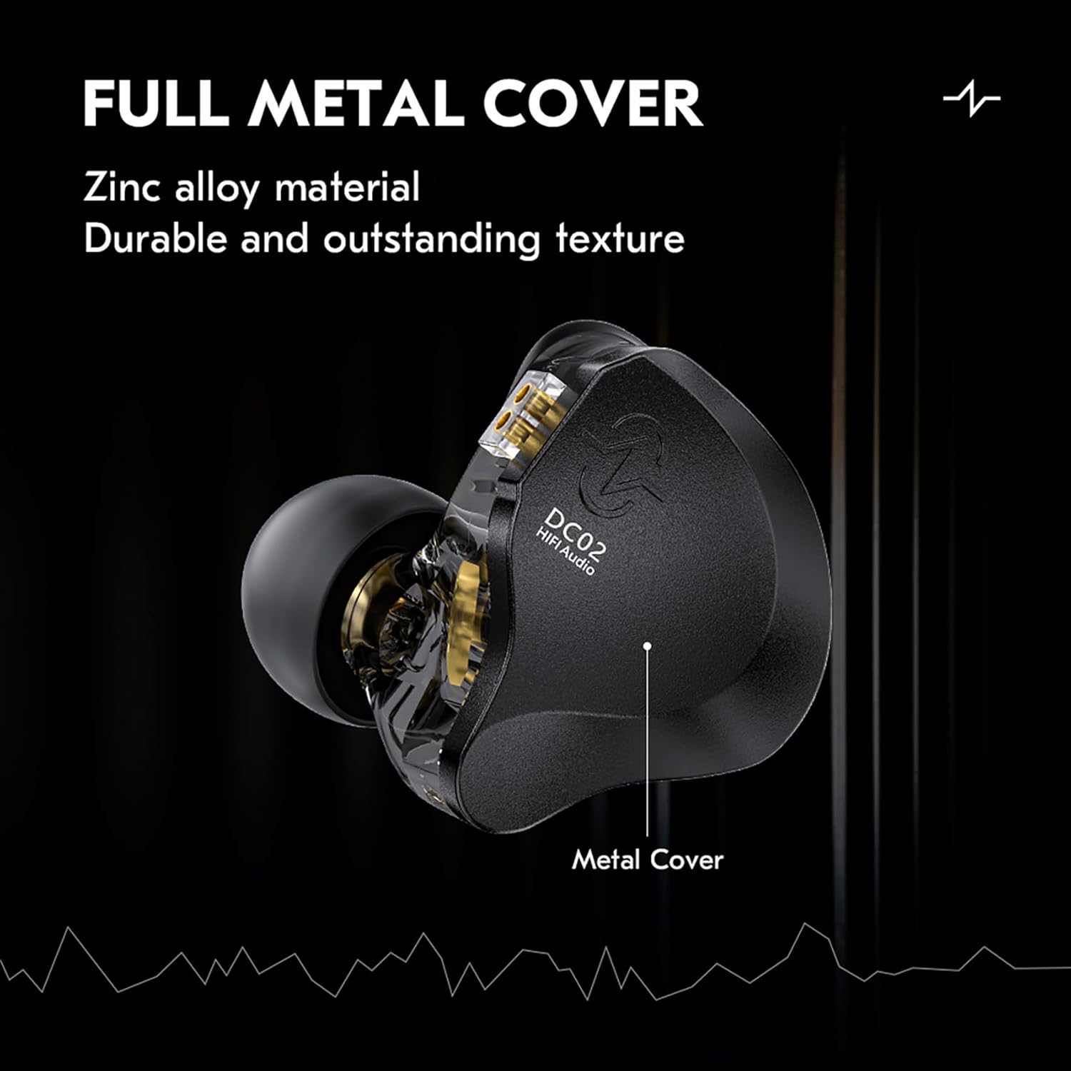 CCZ DC02 Black Wired HiFi Stereo Noise Cancelling In-Ear Monitors without Microphone 4N OFC Cable - Image 6