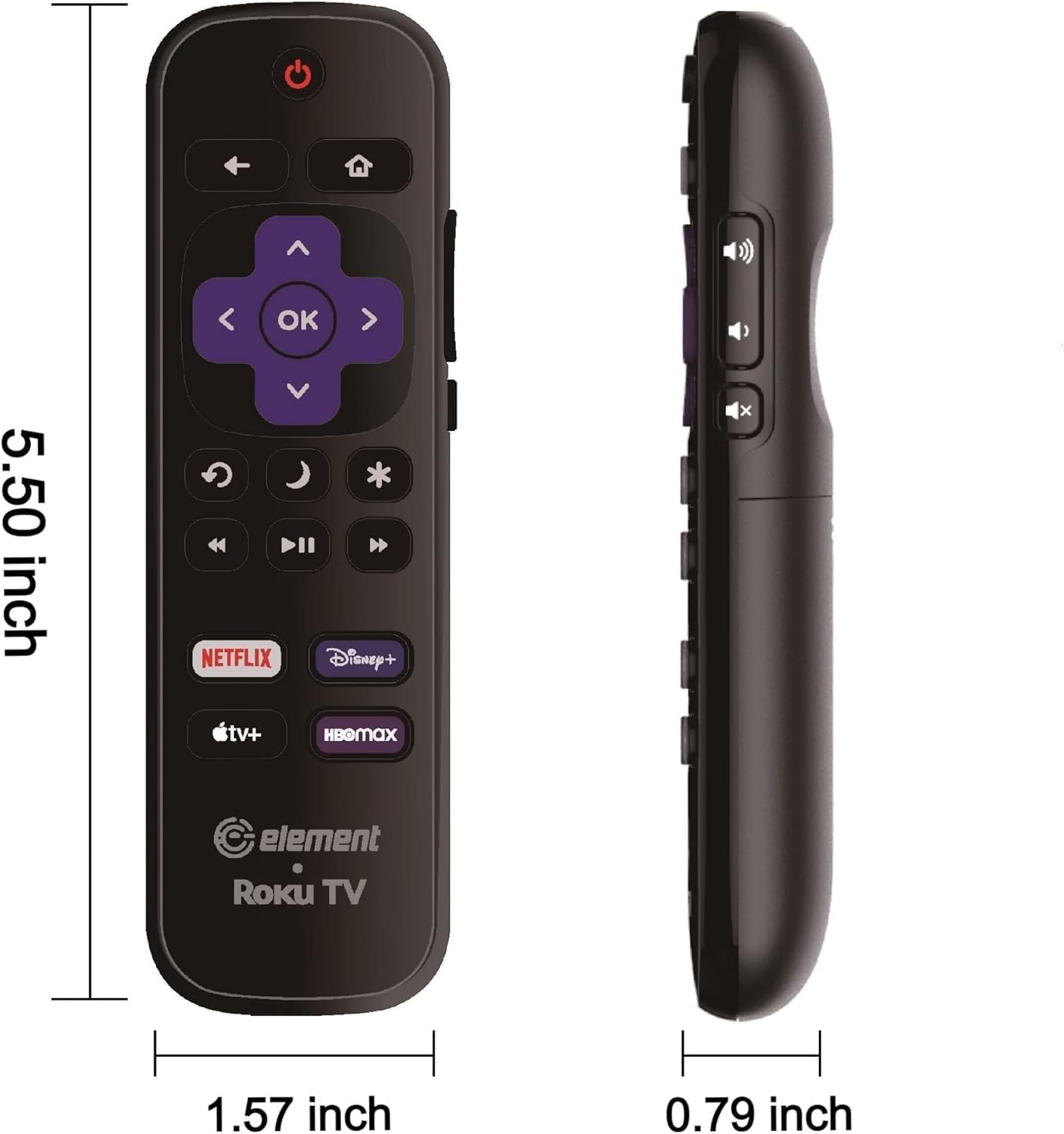 Element Smart 4K Ultra HDTV Replacement Remote Control - Universal App Support, New Condition - Image 5