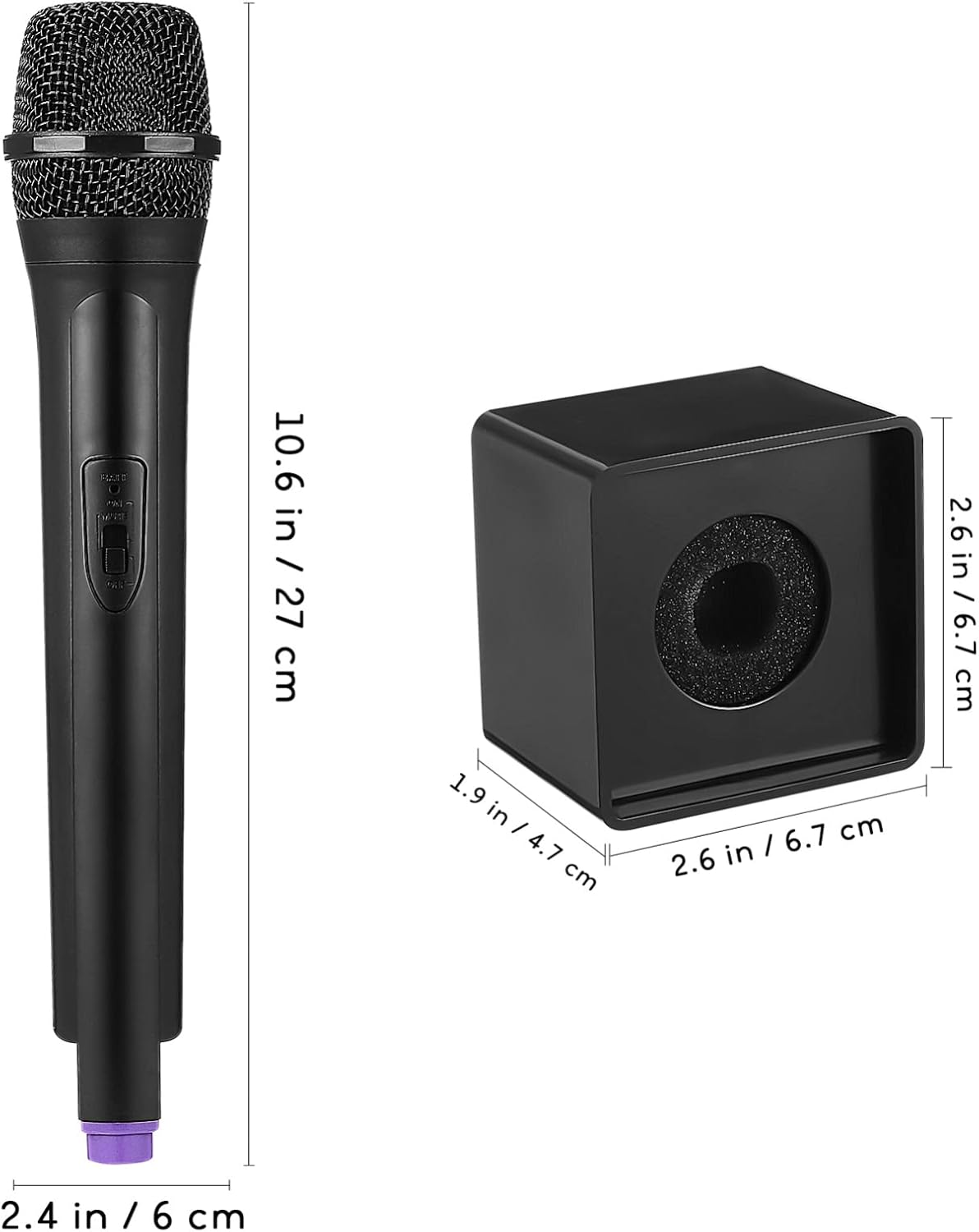 NUOBESTY Pretend Microphone with Stand and Square Cube Prop for Kids' Interview, Karaoke, and Stage Fun - Image 7