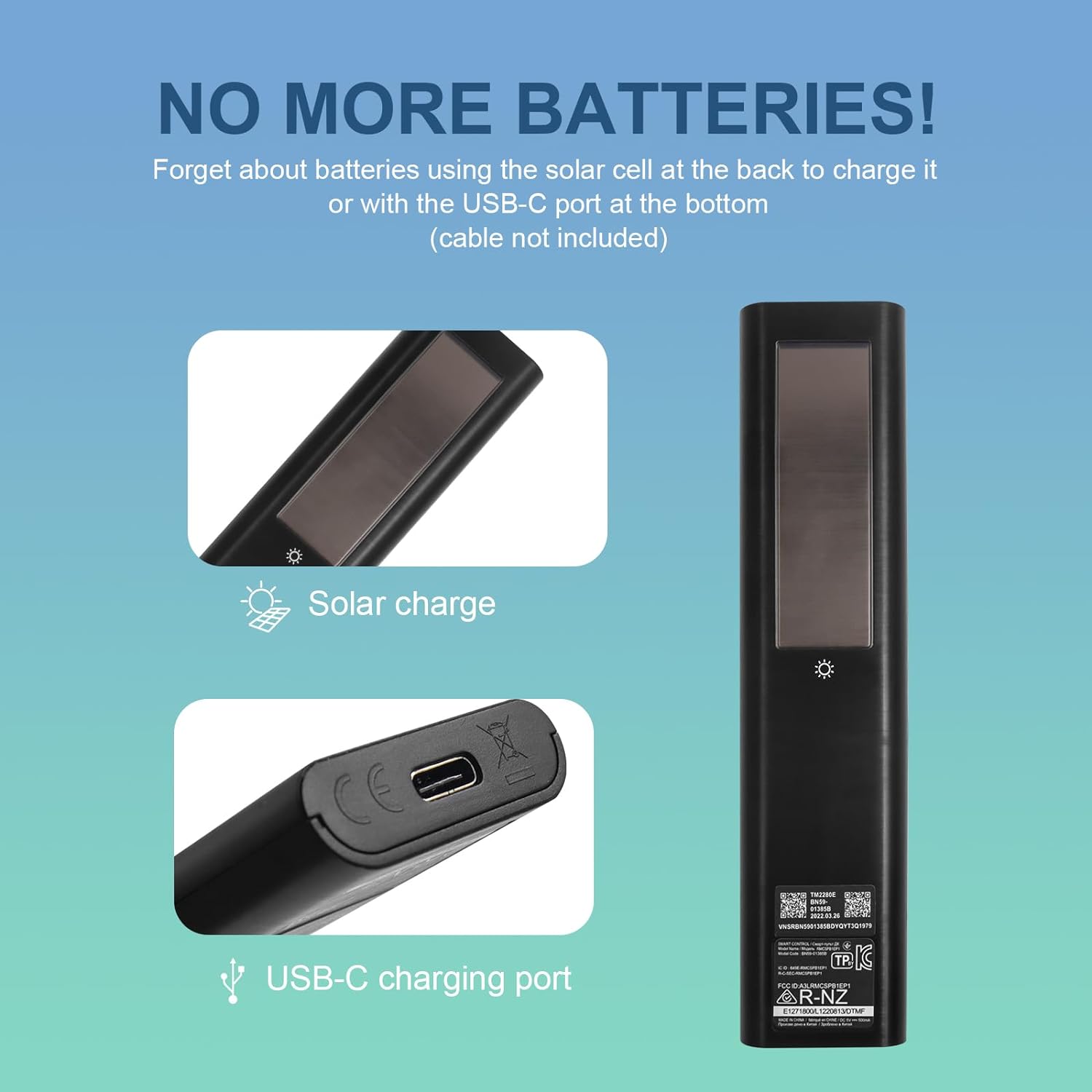 Samsung BN59-01385A Rechargeable Solar Voice Remote Control for Smart TVs - Image 6