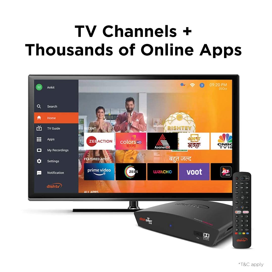 DishTV Smart+ Steam Android Set Top Box with 3000 Instant Recharge and 6 OTT Apps - Image 4