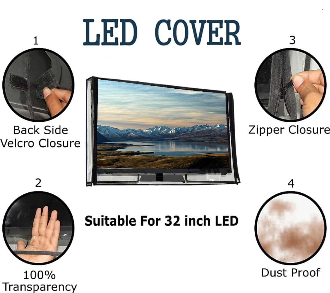 Great Fashion 2 Layer Dustproof Smart LED LCD TV Cover for 24 Inch TVs Clear Medium - Image 4