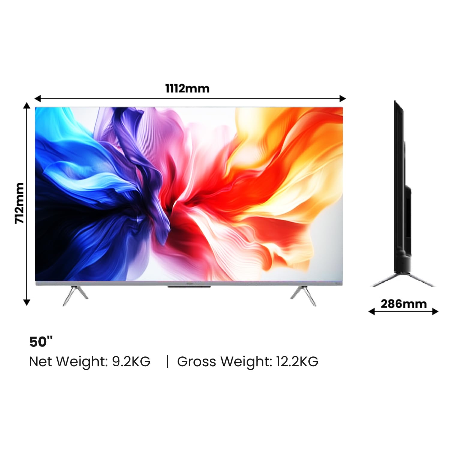 Haier 50 Inch 4K Ultra HD Smart LED Google TV P7GT Series - Grey - Image 6