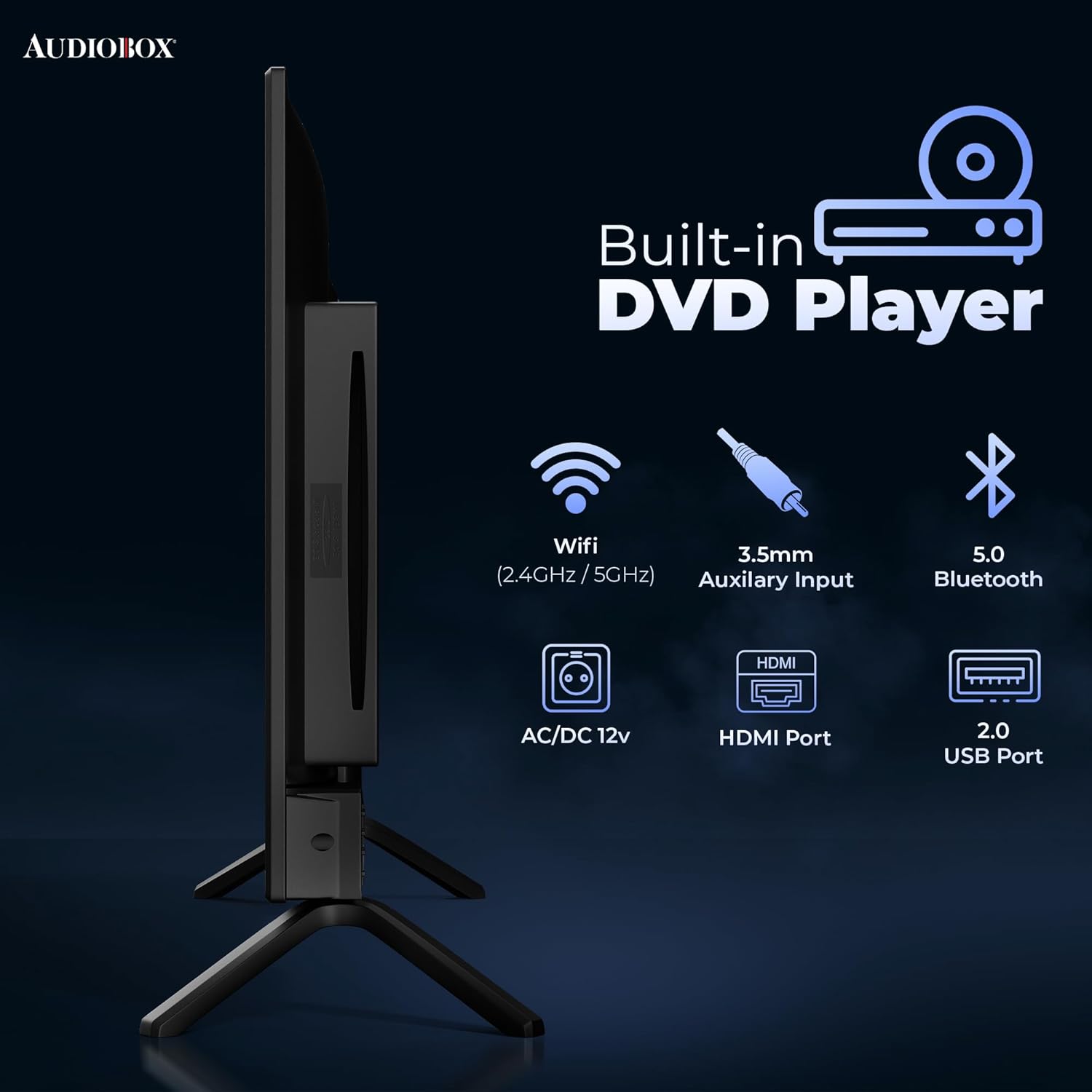 Audiobox 32-Inch HD LED Smart TV with Built-in DVD Player and Bluetooth Remote - Image 5