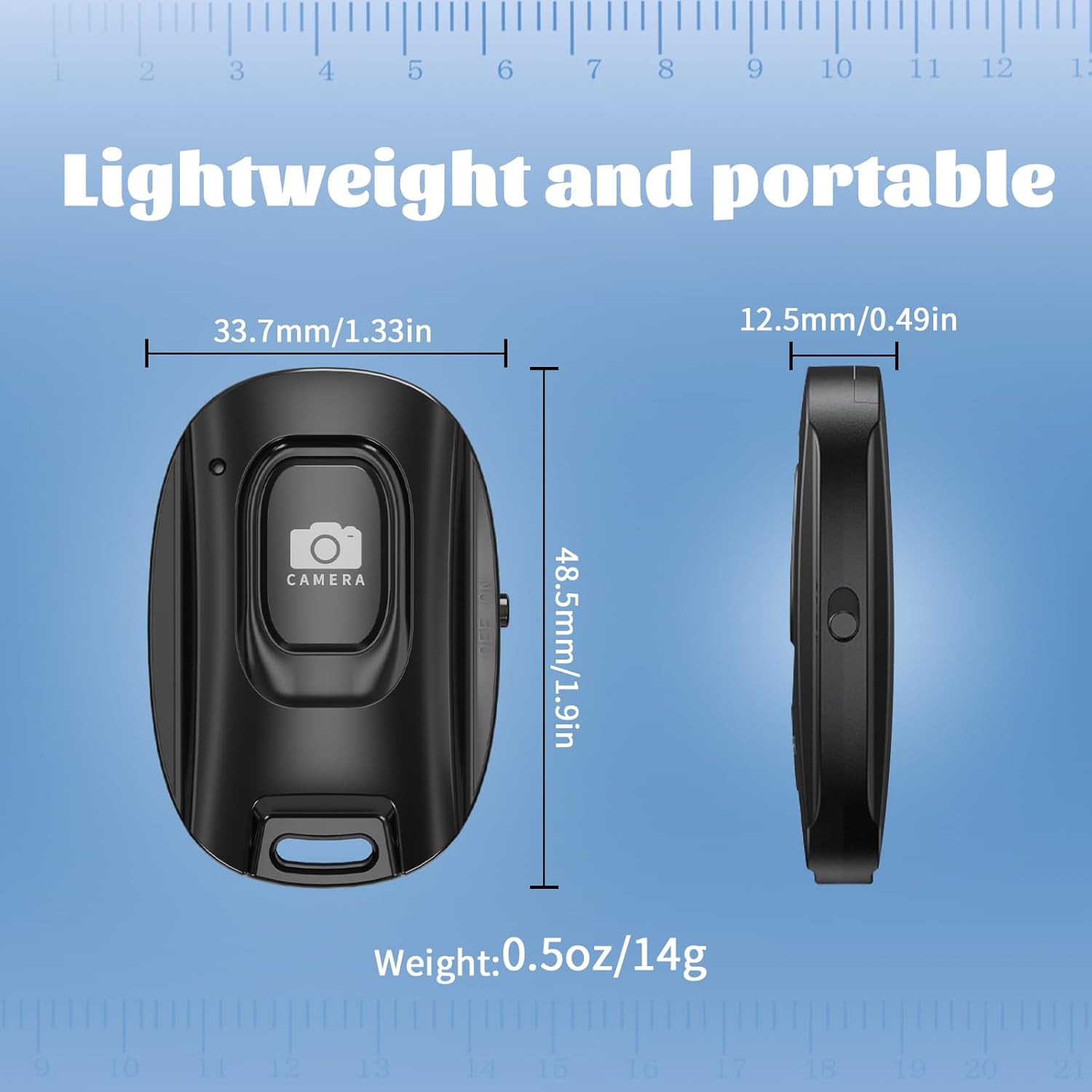 MAIRAN 2 Pack Wireless Bluetooth Selfie Remote Shutter for iPhone Android Smartphones, Rechargeable, with Charging Cable and Wrist Strap Included - Image 5