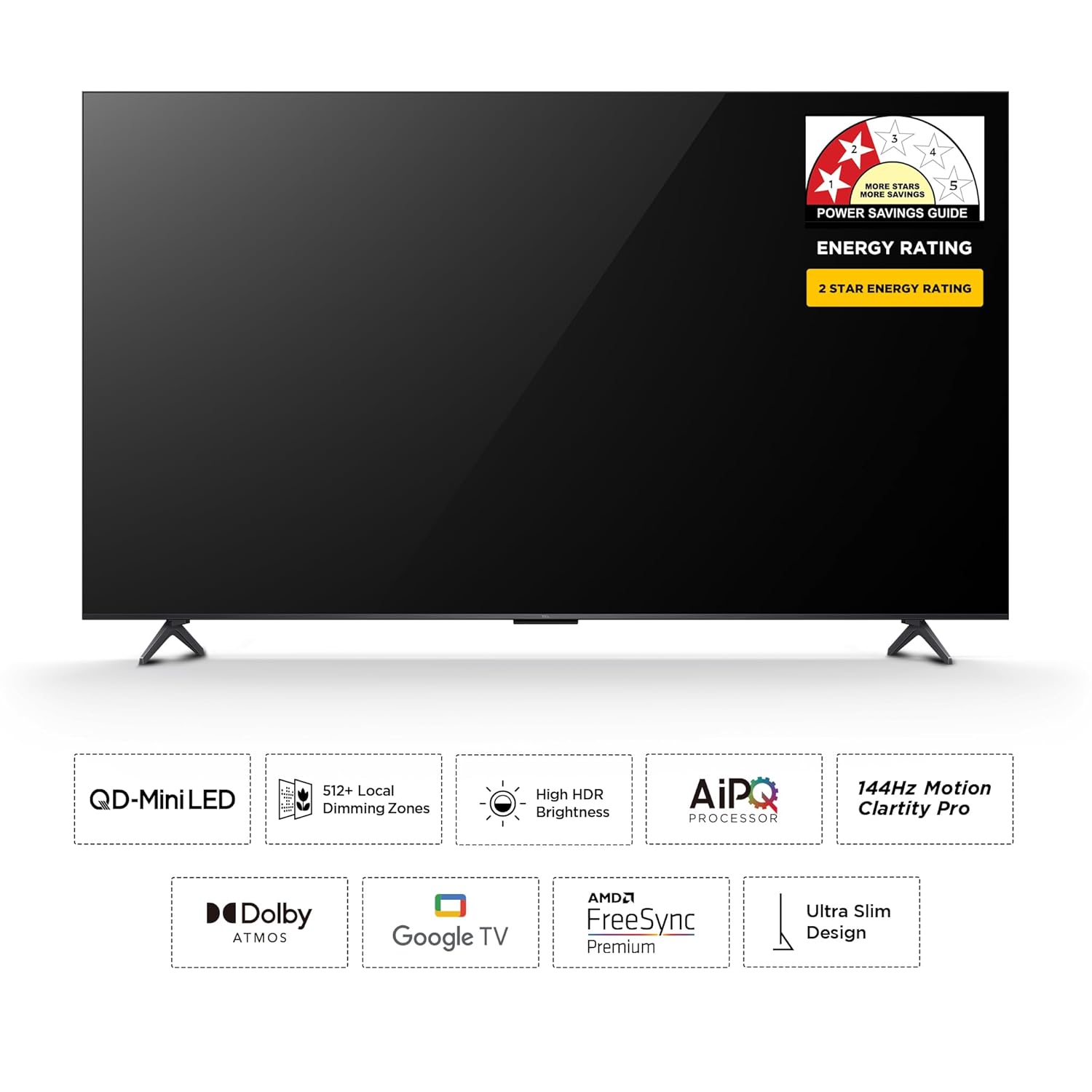 TCL 55-inch 4K UHD Smart QD-Mini LED Google TV 55Q6C New - Image 2