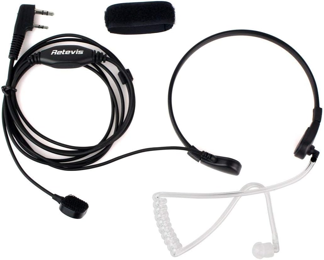 Retevis 2-Pin Throat Mic Earpiece with Finger PTT for H-777 RT22 RT21 RT68 Baofeng UV-5R Radio - Image 8