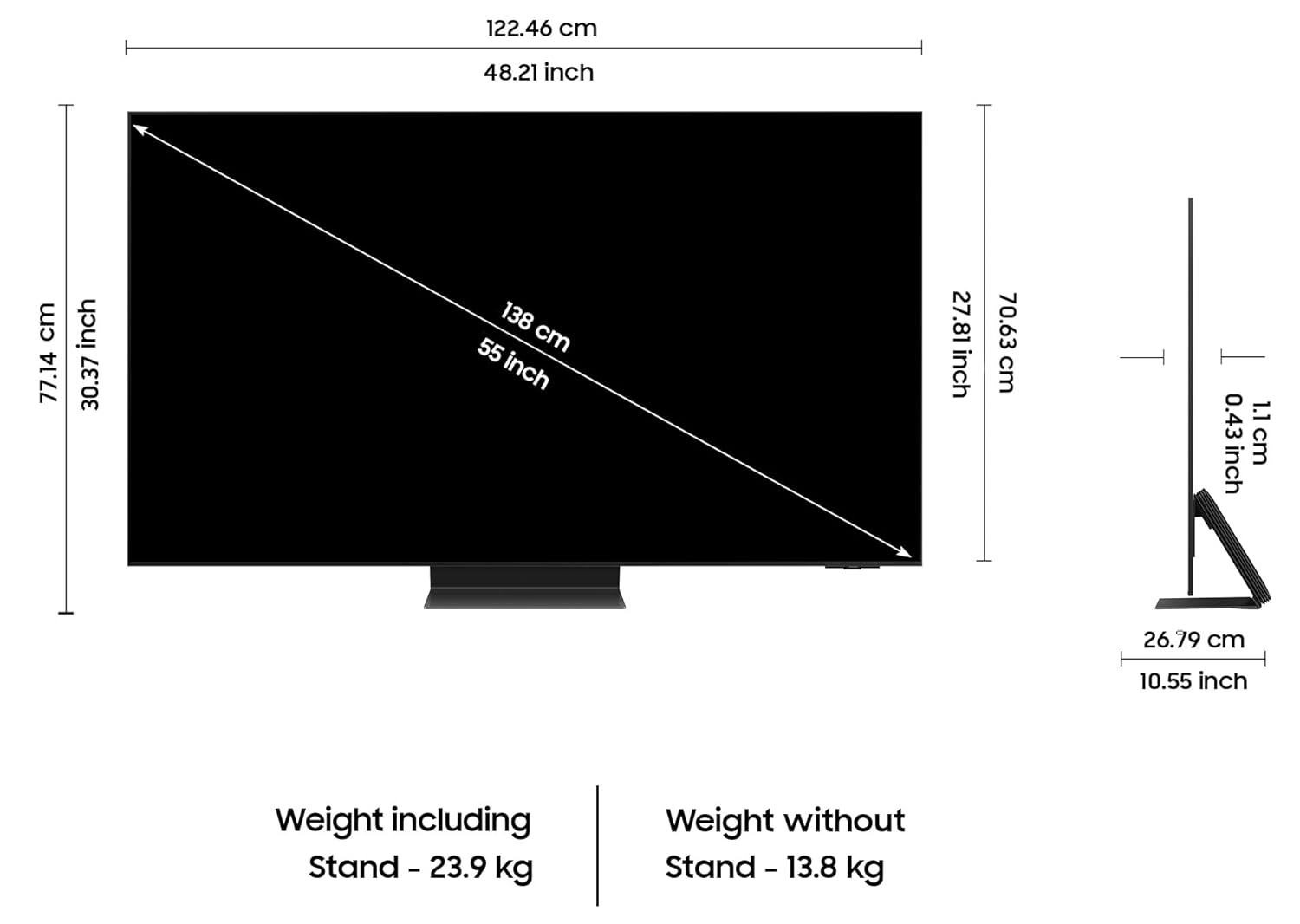 Samsung 55-inch 4K Ultra HD Smart OLED TV QA55S95DAULXL Graphite Black - Image 5