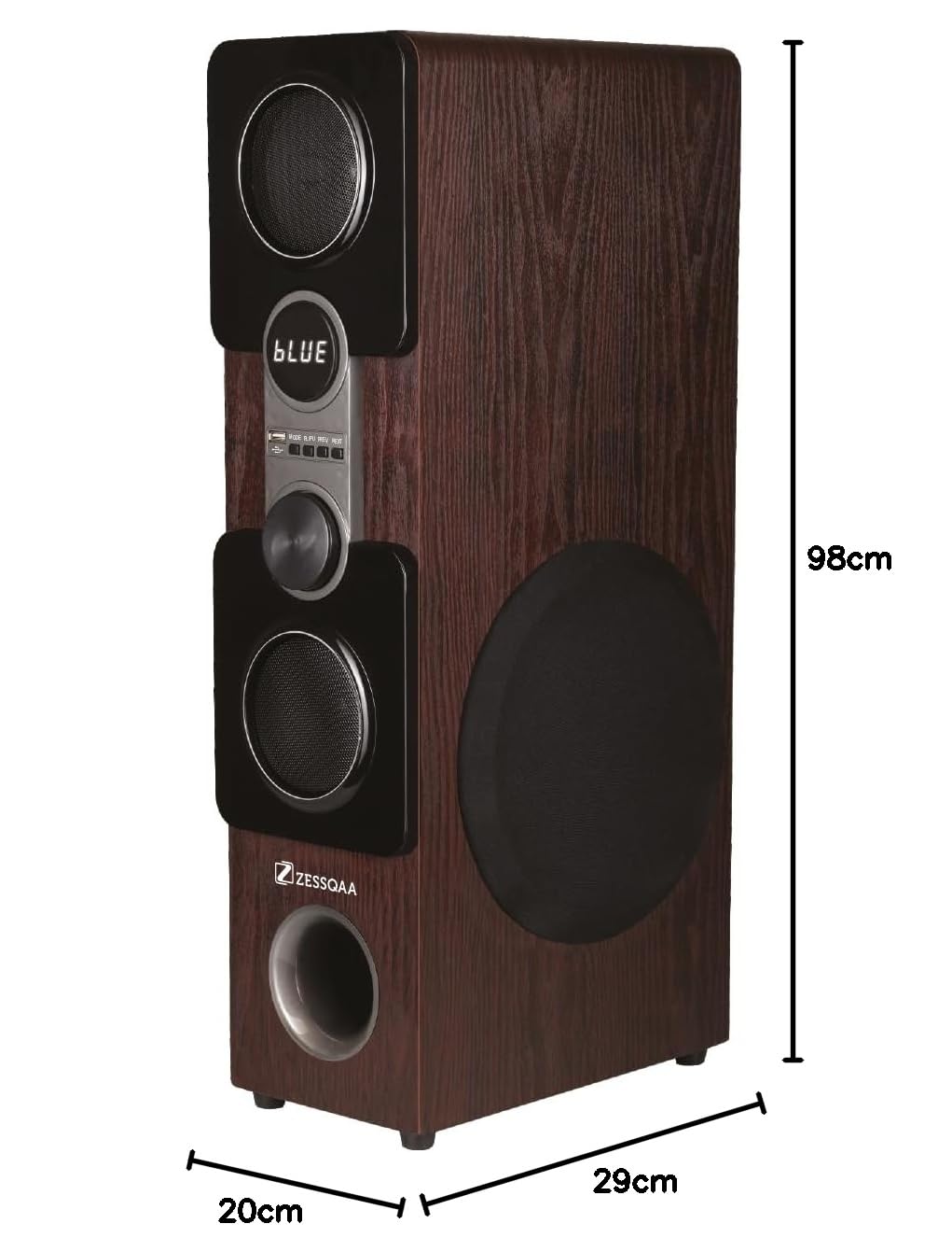 Zessqaa DZ-108 8 Inch 150W Bluetooth Home Theater Speaker Single Tower for Immersive Sound - Image 6