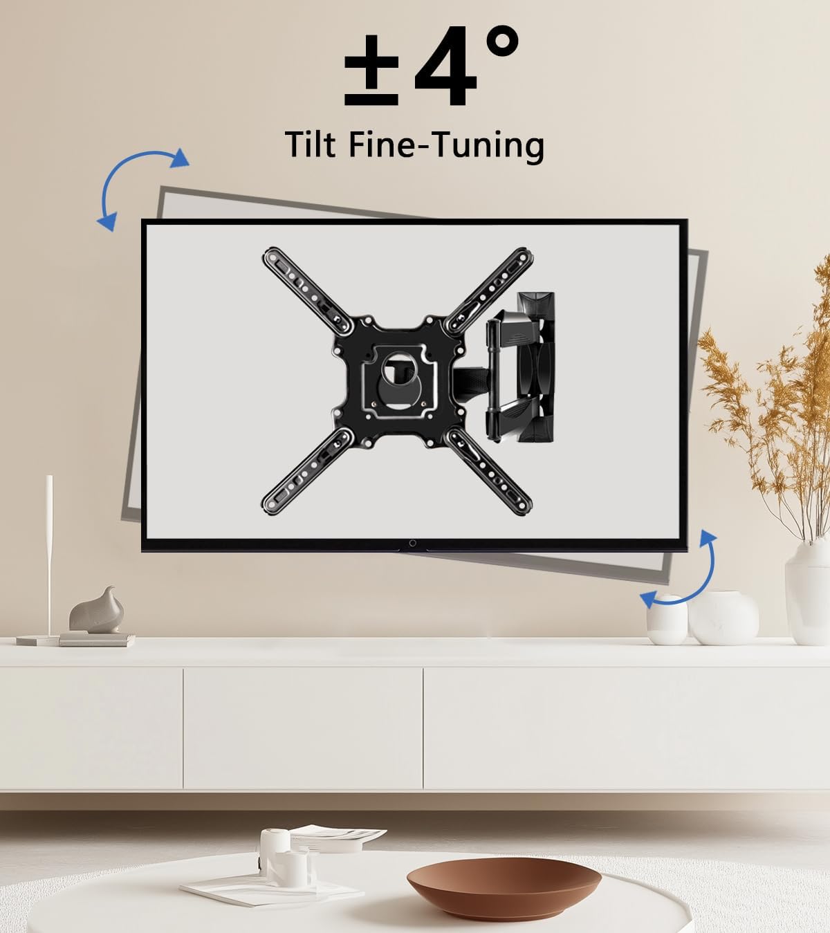 Articulating Full Motion 32-60 Inch TV Wall Mount Bracket, Extend Swivel Tilt, Up to 77 lbs, VESA 400x400 - Image 4