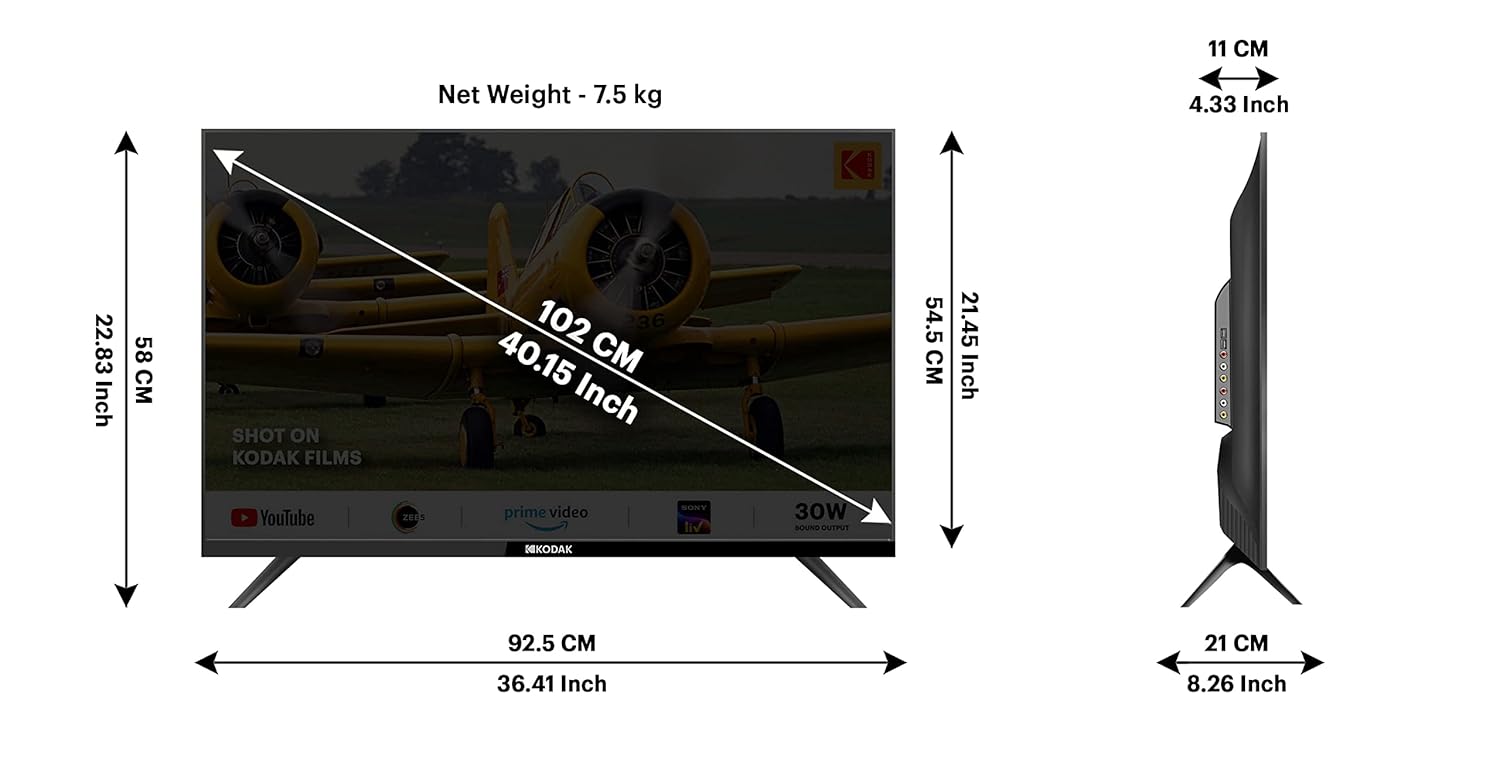 Kodak 40 Inch Full HD Smart LED TV Special Edition 40SE5003BL Black - Image 4