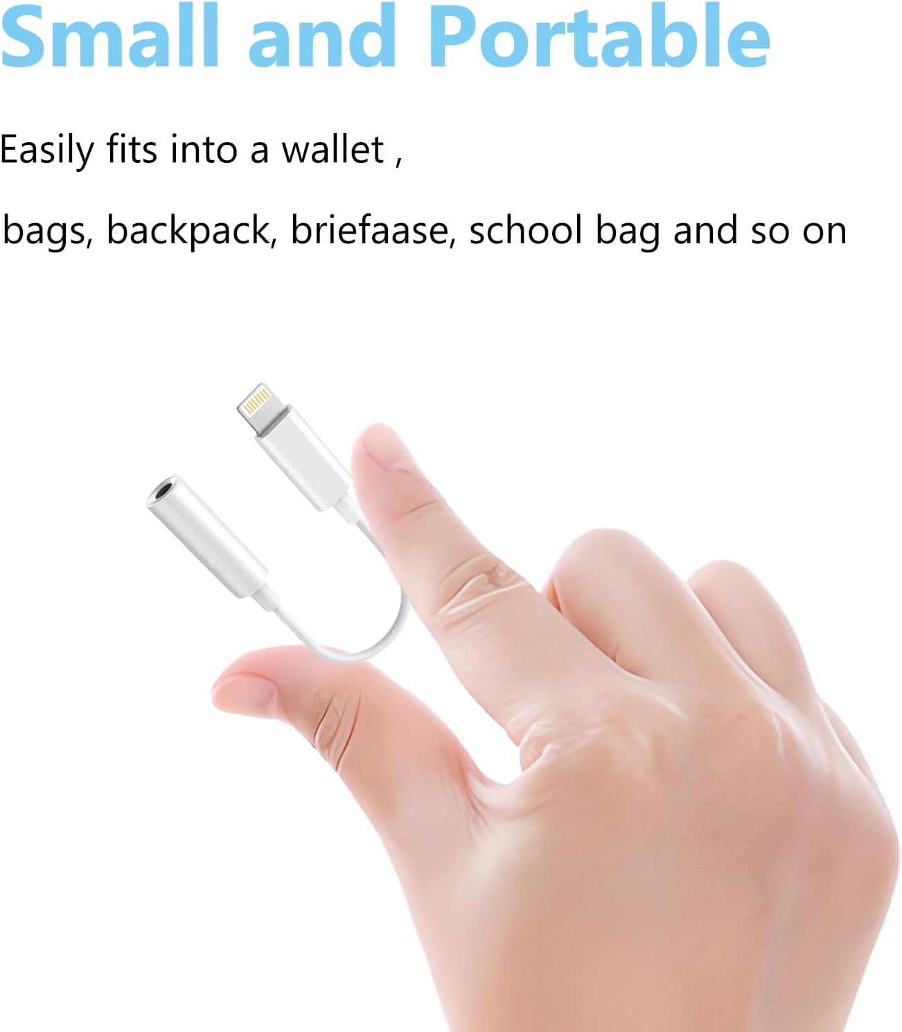 2 Pack iPhone Lightning to 3.5mm Aux Adapter MFi Certified for iPhone 14/13/12 Series - Image 6
