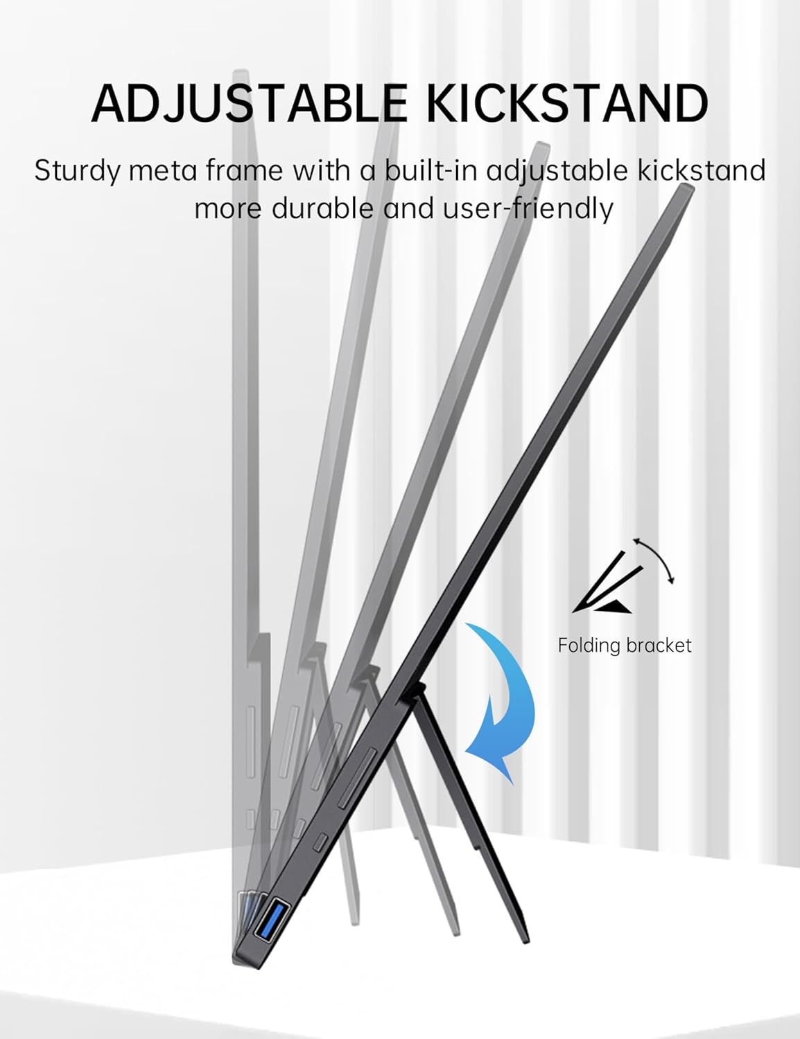 15.6 Inch Portable FHD IPS Touchscreen Monitor with Tempered Glass Kickstand and Speaker for Laptop Phone Computer Xbox Switch - Image 5