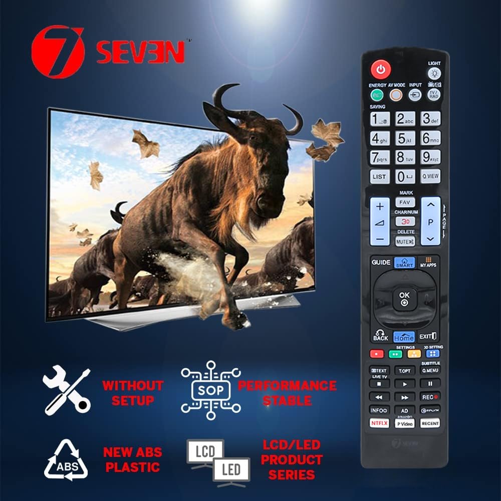 7SEVEN Universal Smart TV Remote Replacement for LG 3D Magic Android 4K UHD LED LCD Netflix Prime Video Hotkeys - Image 4