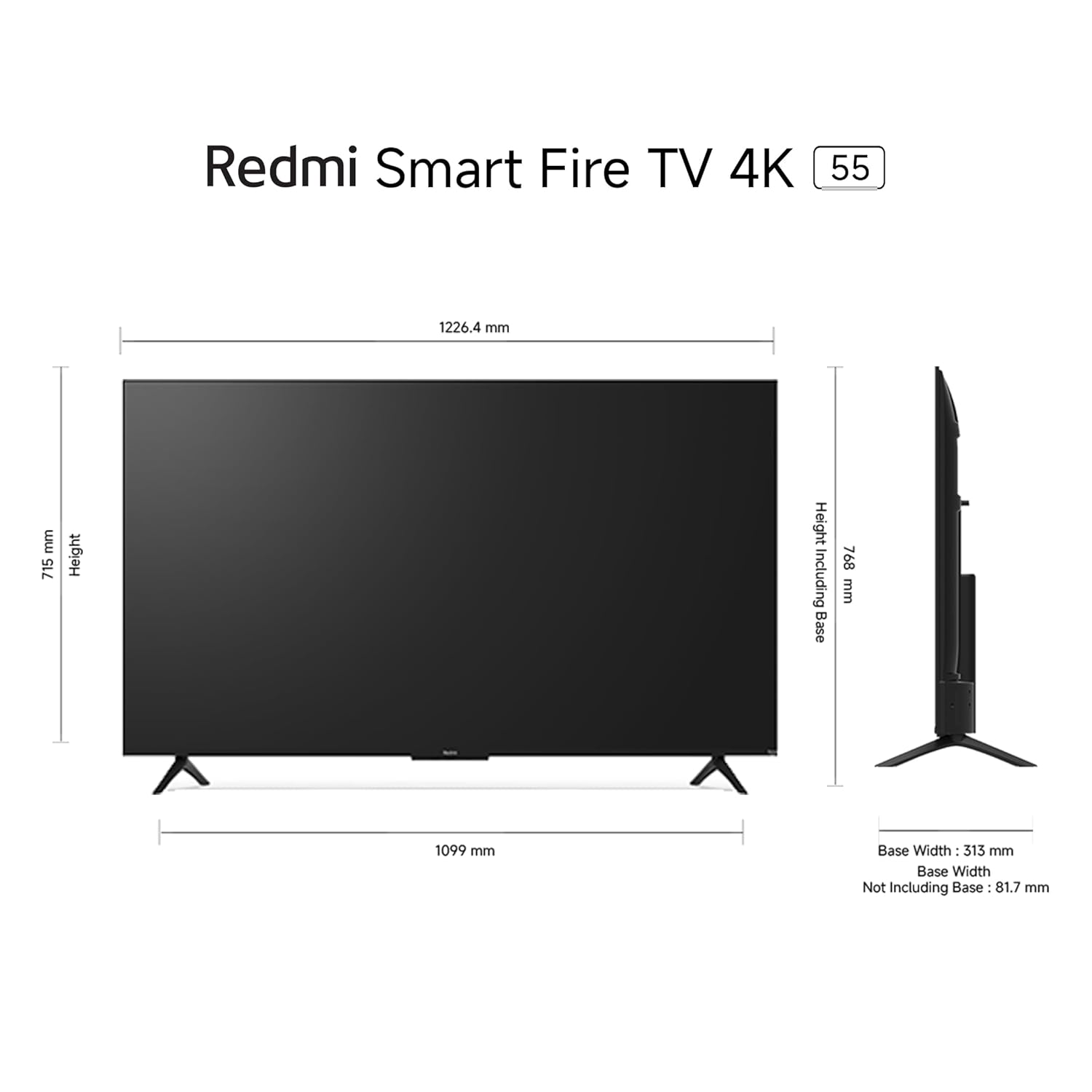 Xiaomi Redmi 55 Inch 4K UHD Smart LED Fire TV L55MA-FVIN Black - Image 11