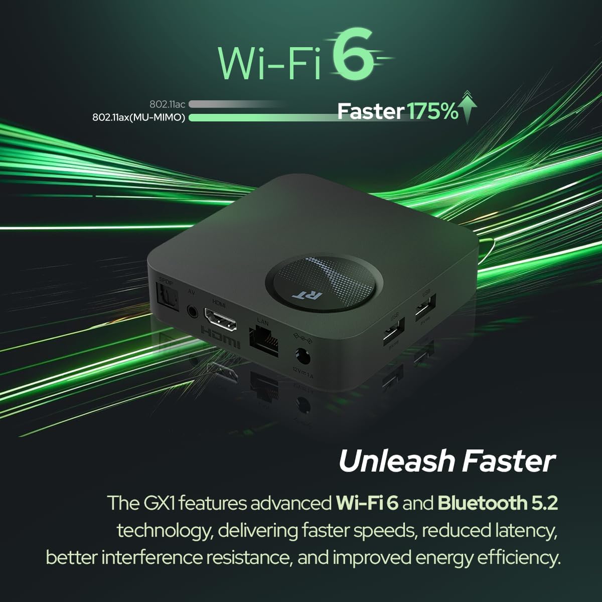 RockTek GX1 UHD Streamer with Google TV, 4K HDR Dolby Vision Atmos, WiFi6, 32GB Storage - Image 7