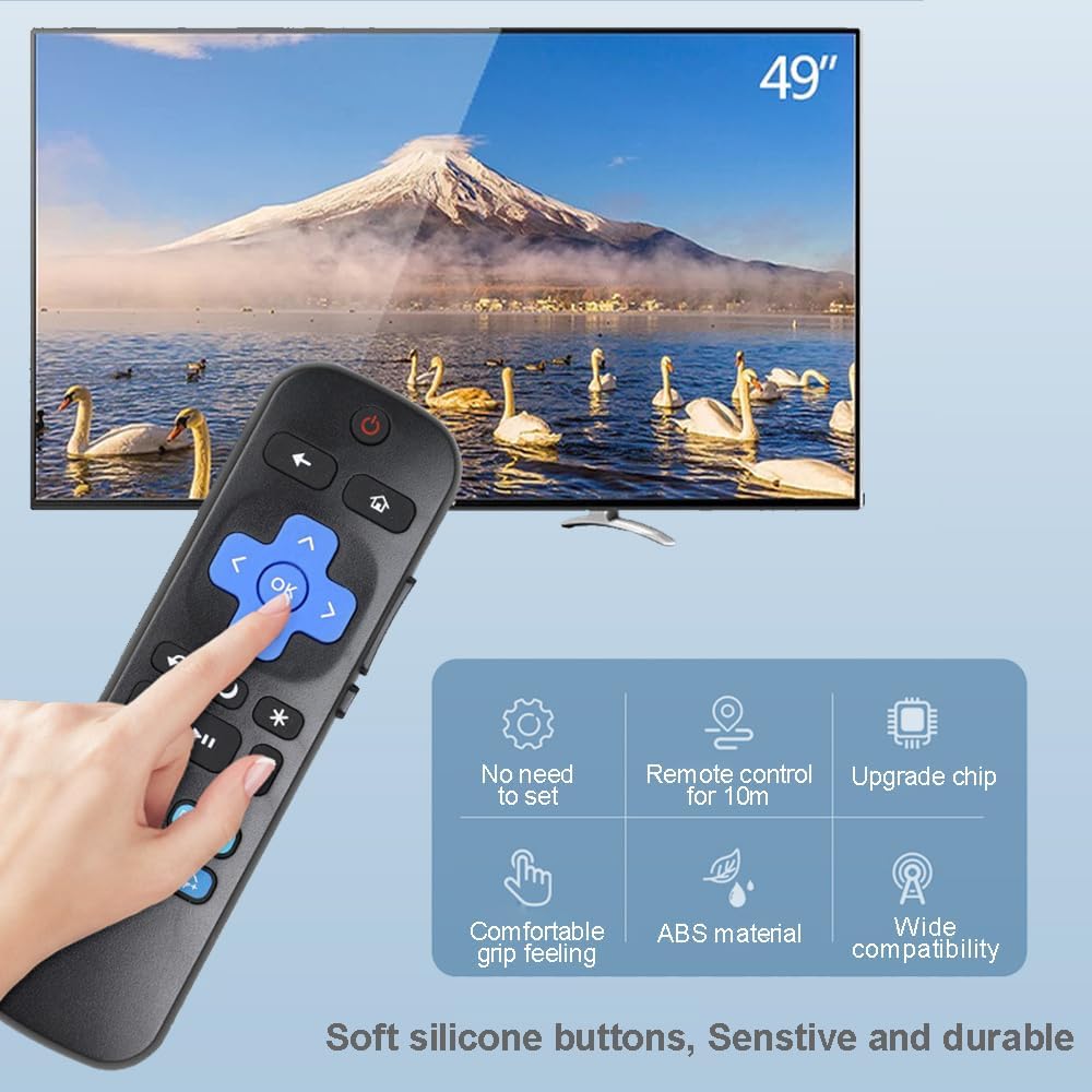 4 Pack Replacement Roku TV Remote Universal for Hisense TCL LG Philips Smart TVs - Image 6