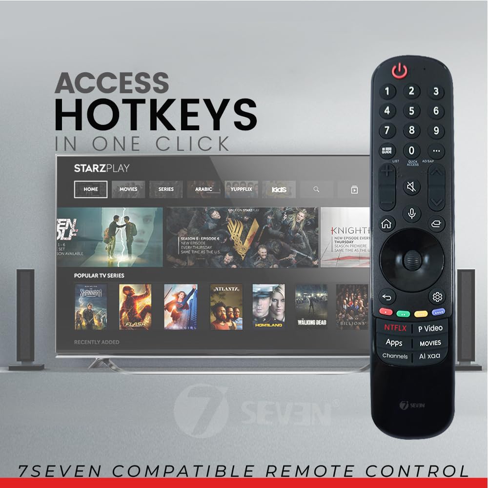 7SEVEN® MR23GN Replacement Remote for LG Smart Android 4K TVs 32-75 Inch - Image 5