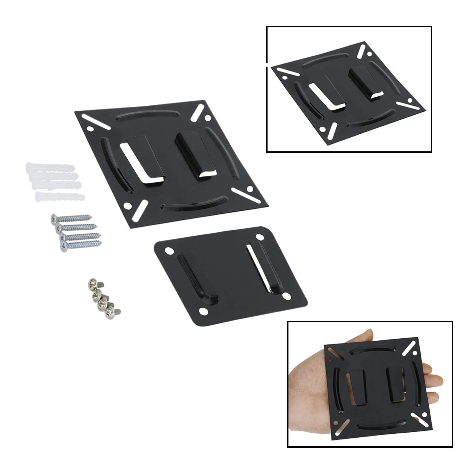 YAJNAS Black 14-27 Inch LED LCD TV Wall Mount Stand Bracket Pack of 3 - Image 3