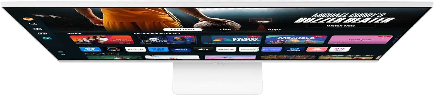 Samsung 32-Inch M7 Series 4K UHD Smart Monitor with Built-in TV, White, 2024 Model - Image 3