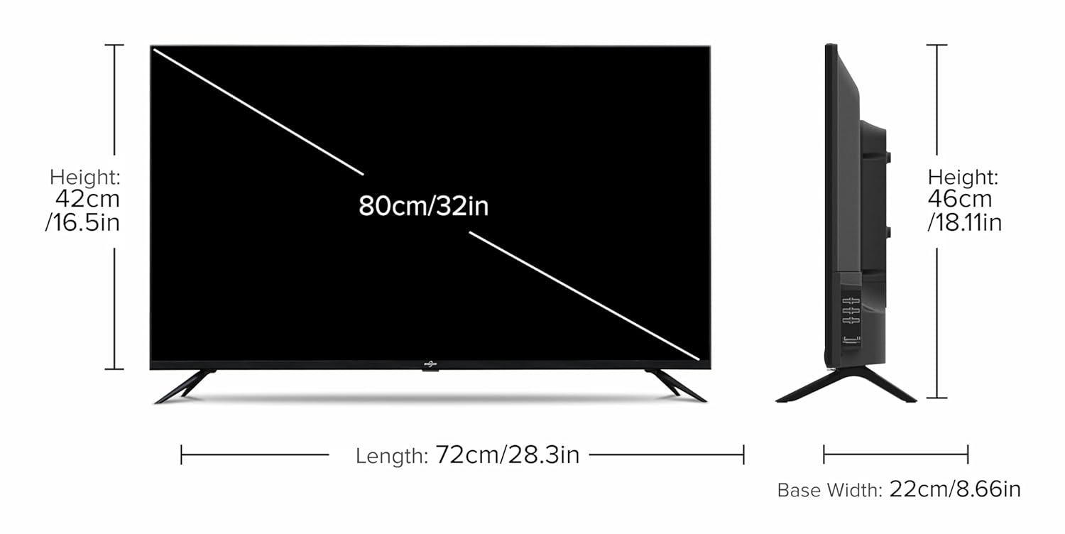 BAZEEGAR 32 Inch HD Ready Smart QLED Android TV BAZ32S Black - Image 5