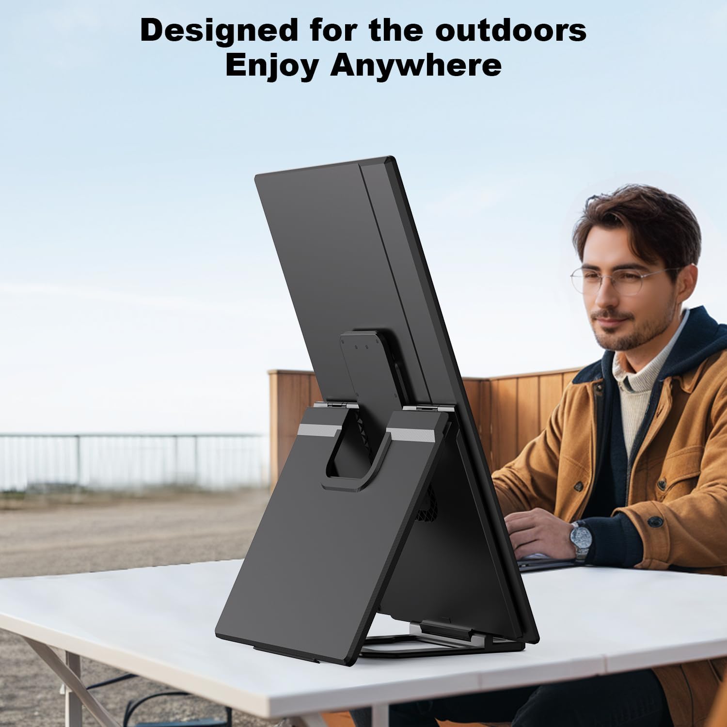 24 Inch Large Portable Monitor 1080P FHD 100Hz IPS USB C HDMI Laptop Screen Extender - Image 9