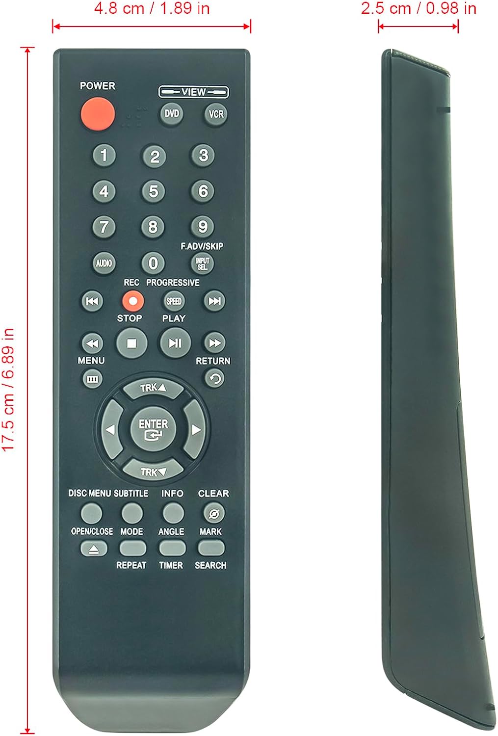 PERFASCIN 00051B Replacement Remote Control for Samsung DVD-V6700 DVD/VCR Combo Player - Image 2