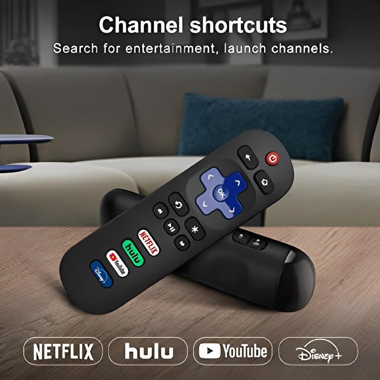 Two-Pack Smart TV Remote Replacements for TCL Hisense Onn Roku Series TVs - Image 6