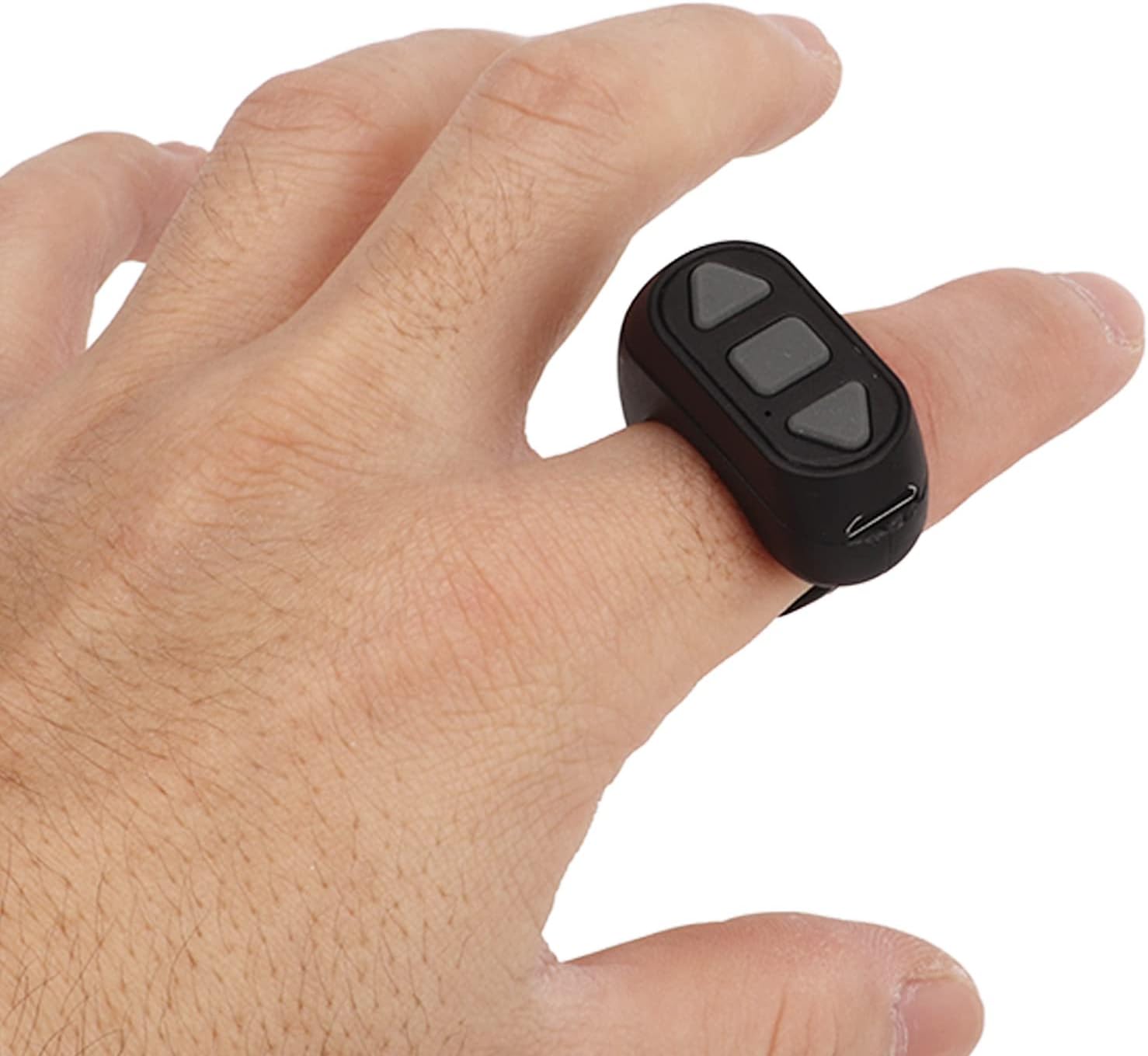 Black Bluetooth Remote Control Ring Page Turner for iOS Android Phones - Image 6