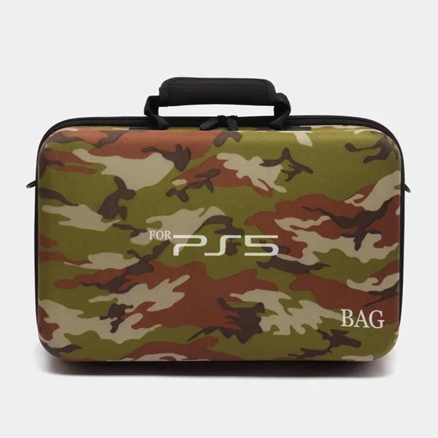 PS5 Camo Hard Shell Travel Briefcase, Protective Carrying Case for Console, Controller, Headset, Games - Image 2