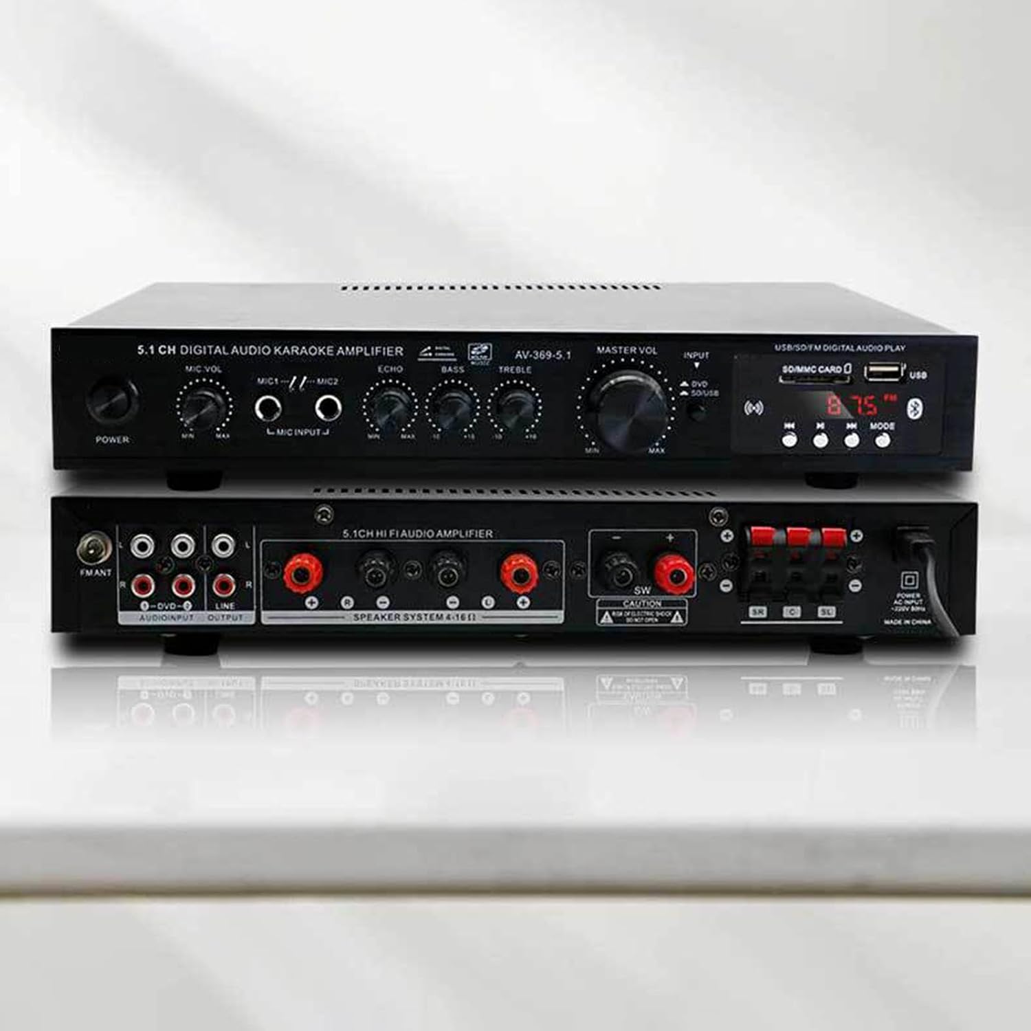 Club Bollywood 5.1 Channel Home Theater Receiver Surround Sound Amplifier Lossless Decoding Audio Amp - Image 3