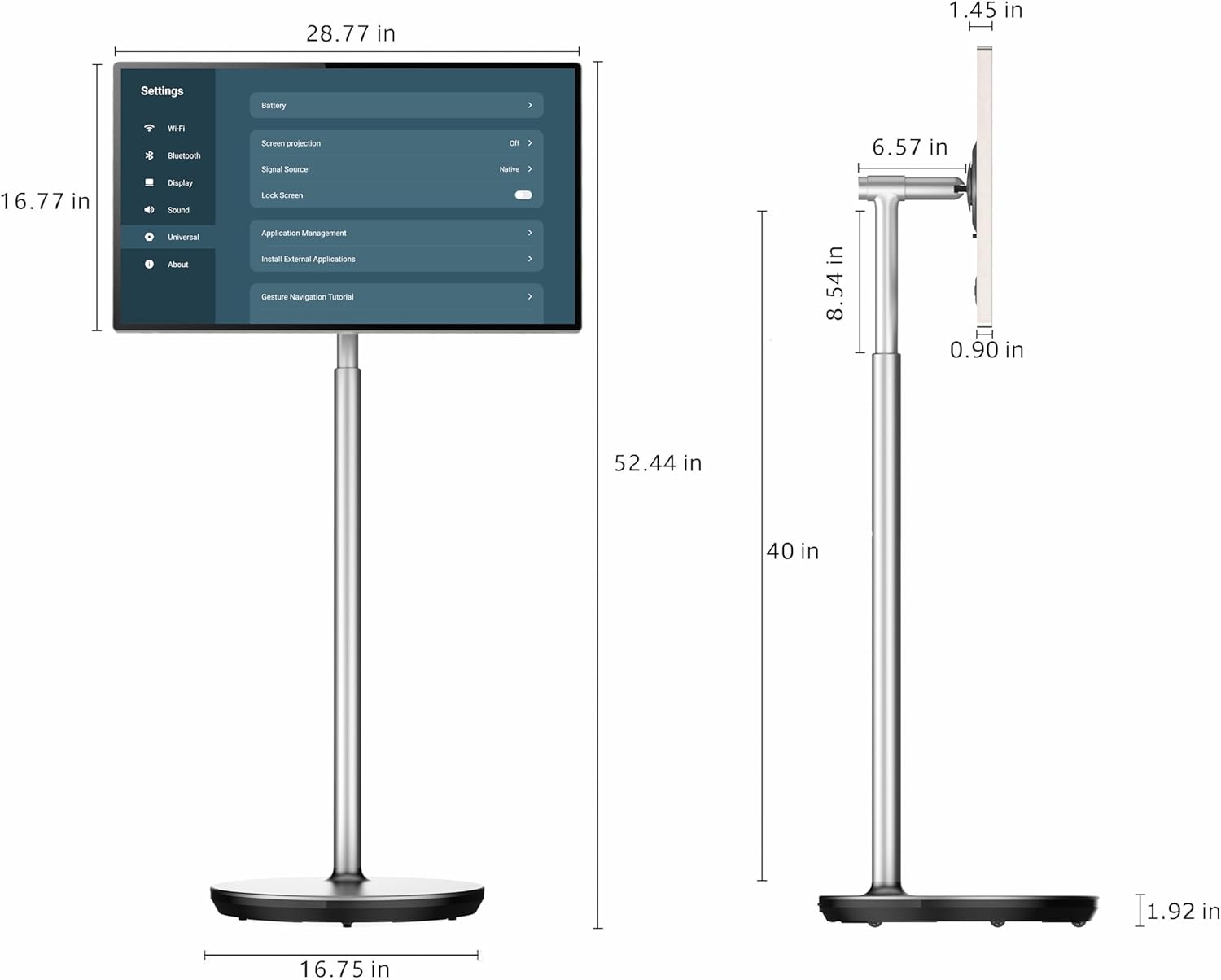 32 Inch Portable UHD 4K Touch Screen Smart TV Monitor with Built-in Battery and Wireless Stereo Speakers - Image 8