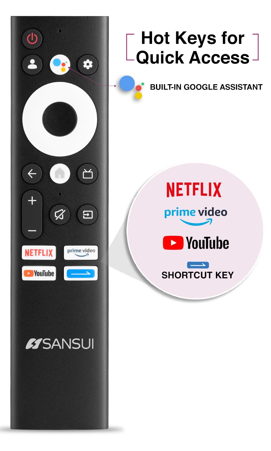 SANSUI 50 Inch 4K Ultra HD Smart Google LED TV with Dolby Audio Zen Panel Black - Image 8