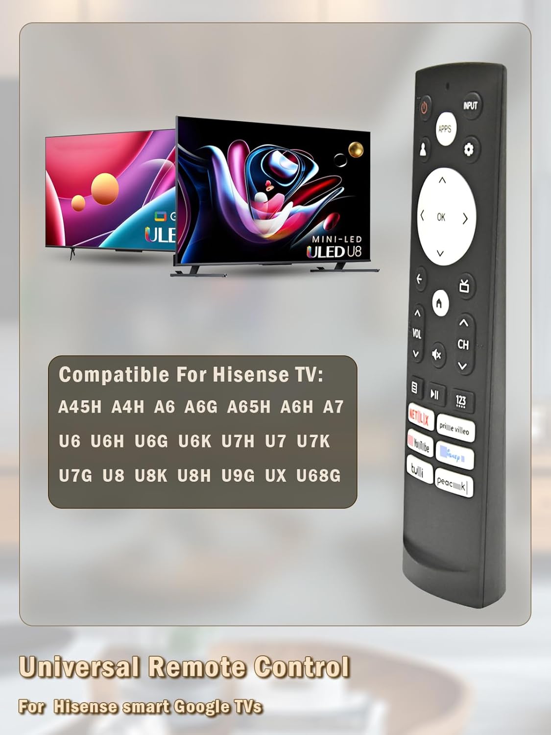 Hisense Smart Google TV ERF3M90H Replacement Remote Control for UHD 4K ULED Models - Image 2